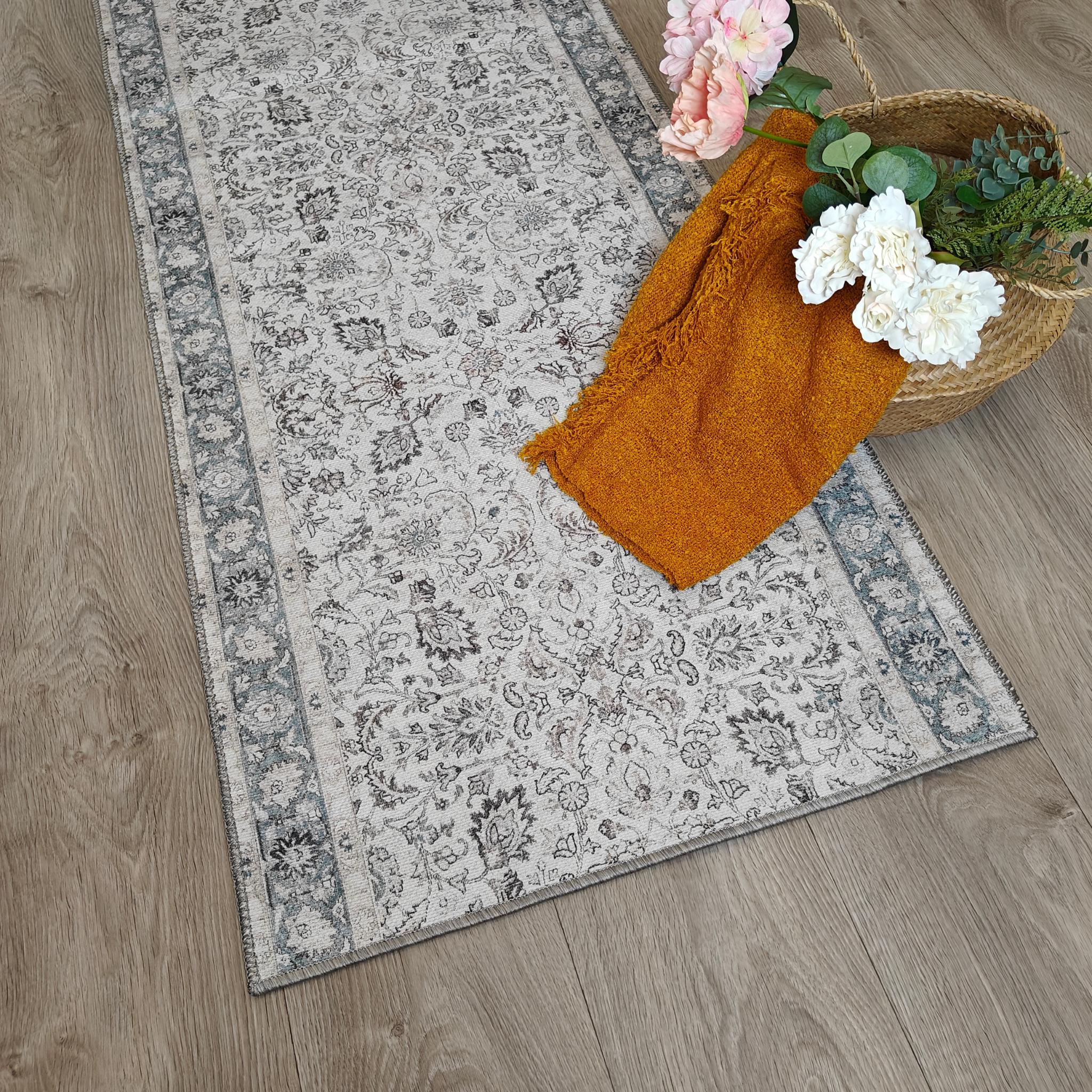 Layla itämainen matto Rulla - siniharmaa