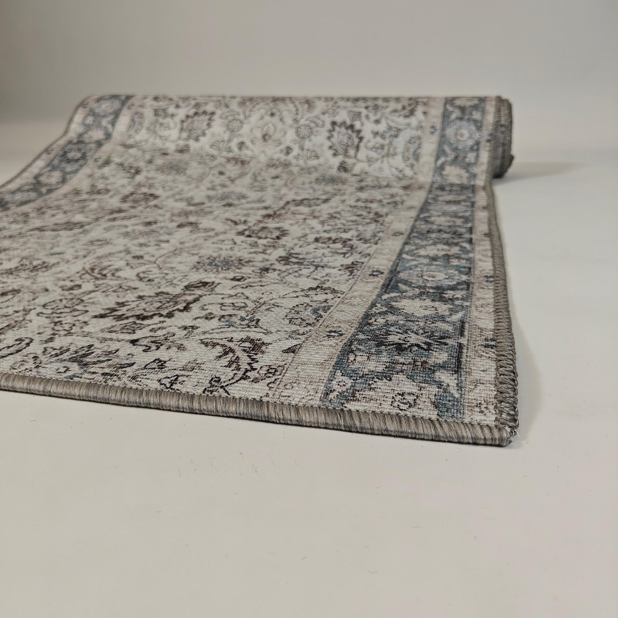 Layla itämainen matto Rulla - siniharmaa