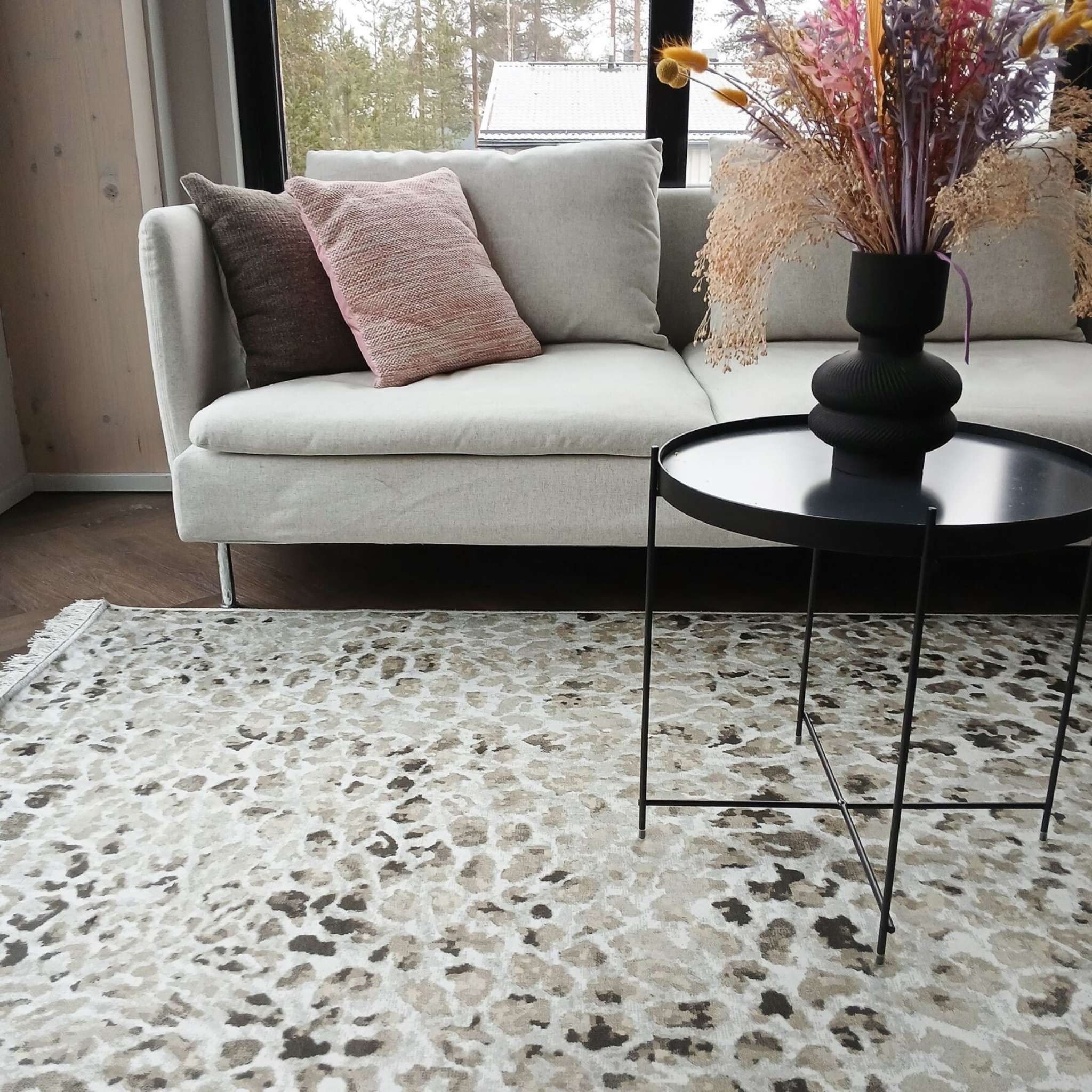 Leona viskoosimatto - moniväri