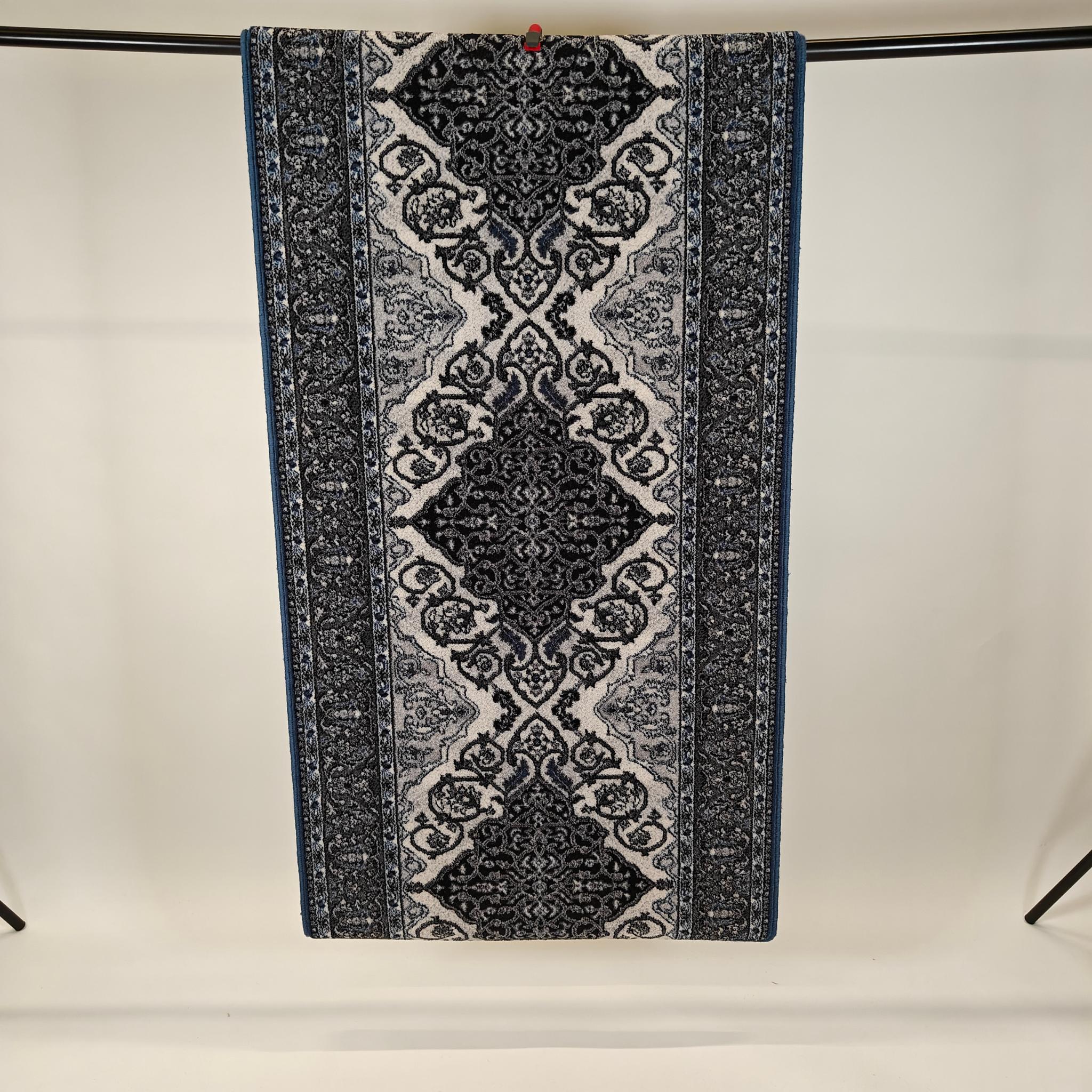 Leyla Oriental Wool rug roll - dark blue