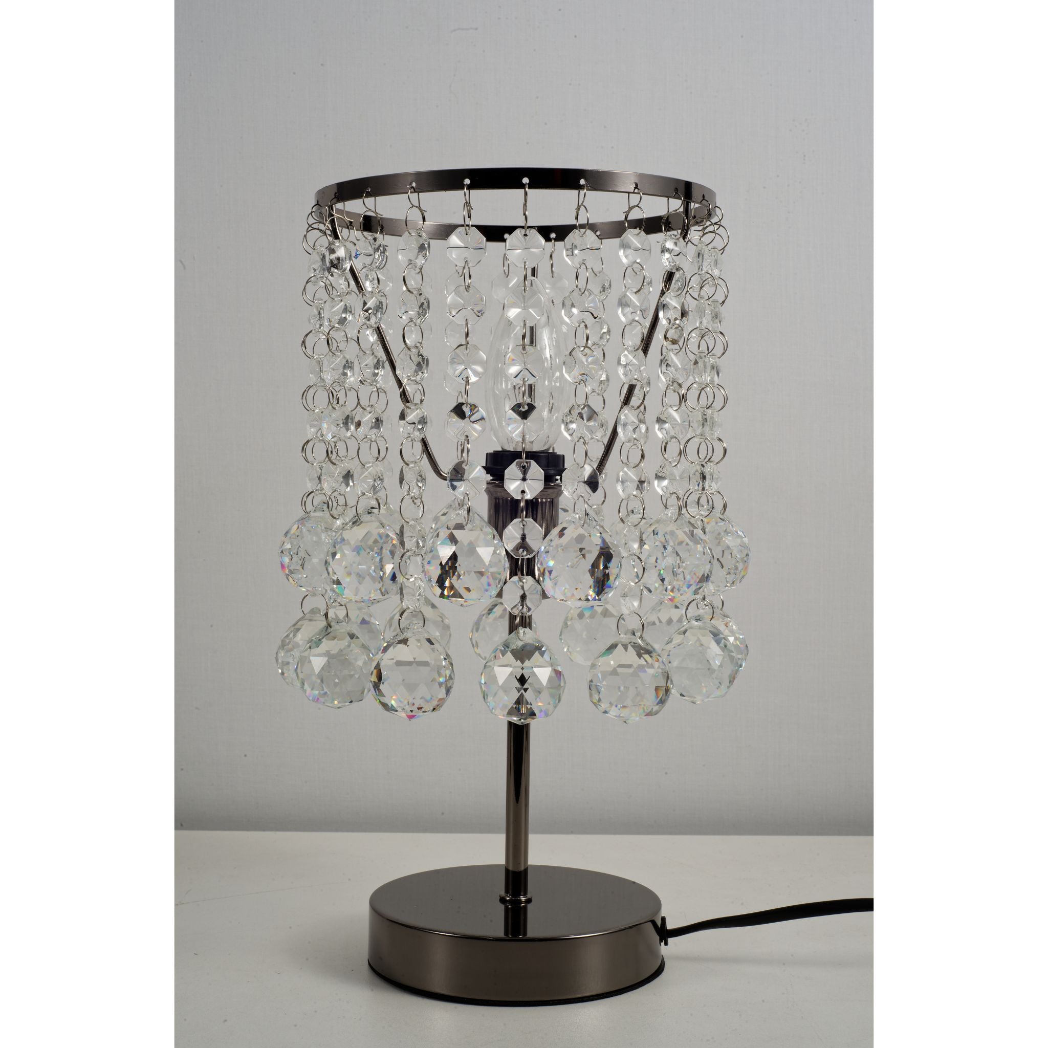 London Crystal 527701-29 - Table lamp - Black/gold, Crystal