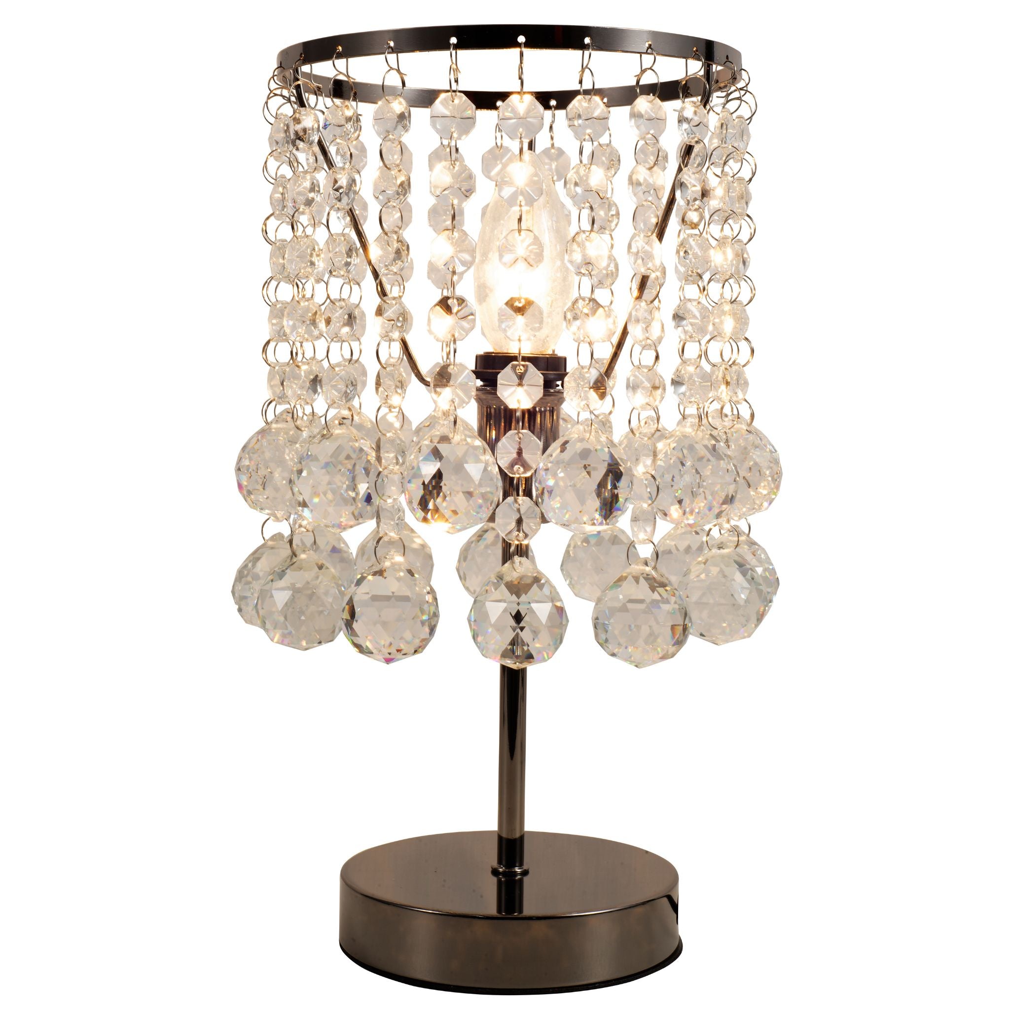 London Crystal 527701-29 - Table lamp - Black/gold, Crystal