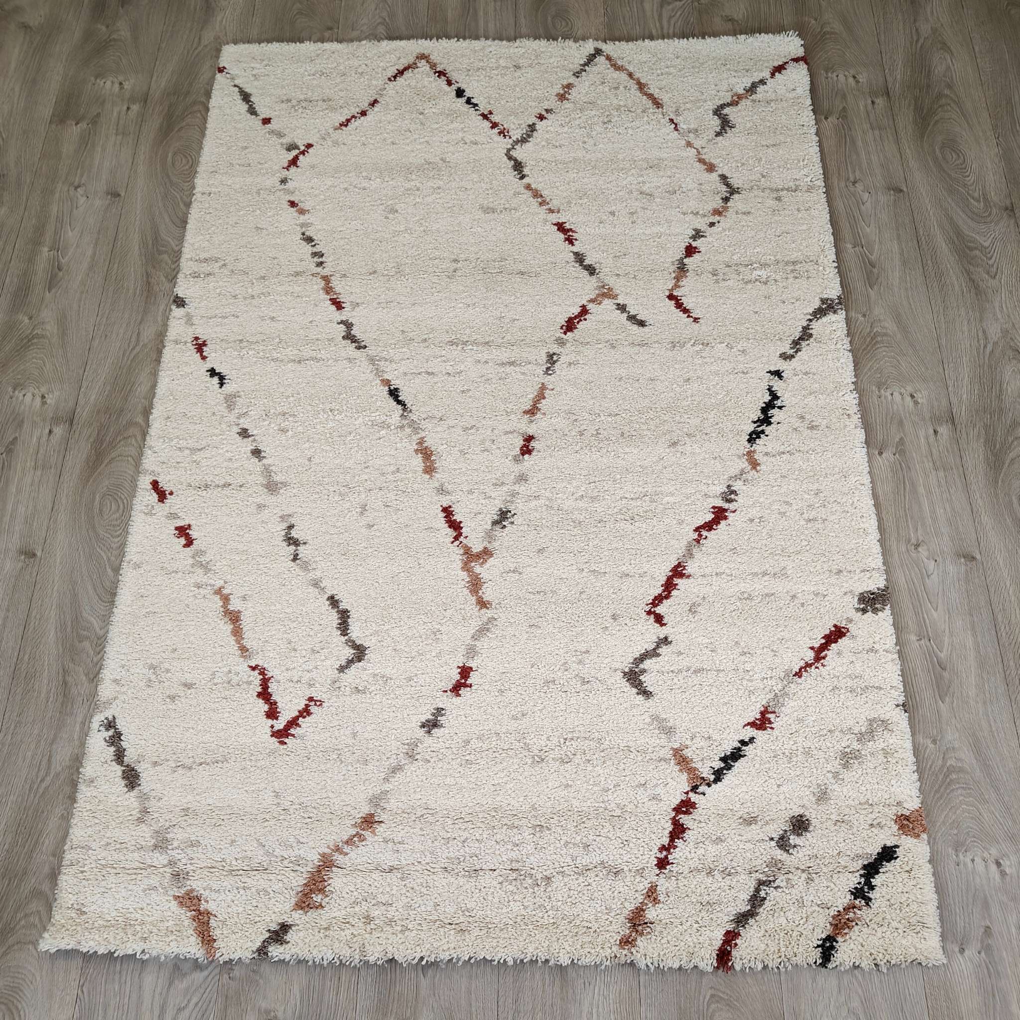 Lumo Pile rug - natural white-colorful