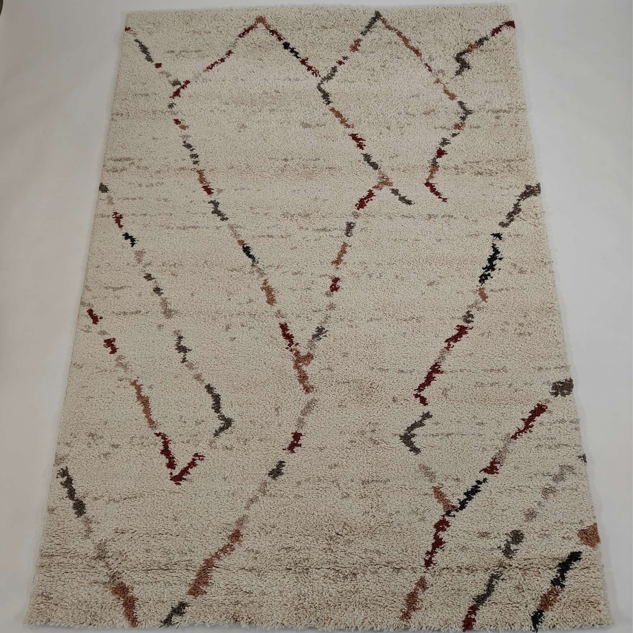 Lumo Pile rug - natural white-colorful