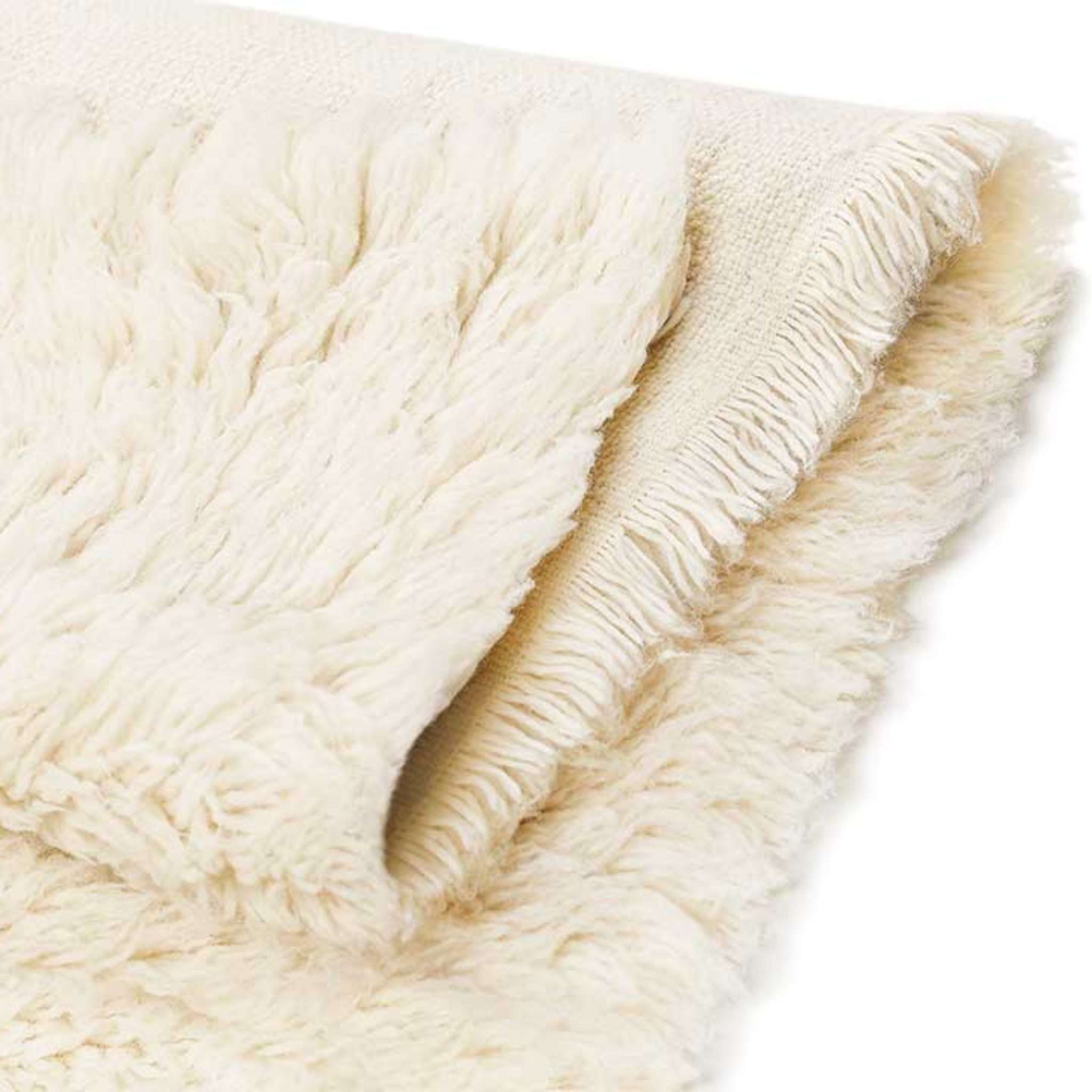 Narma FLOKATI Wool rug - White