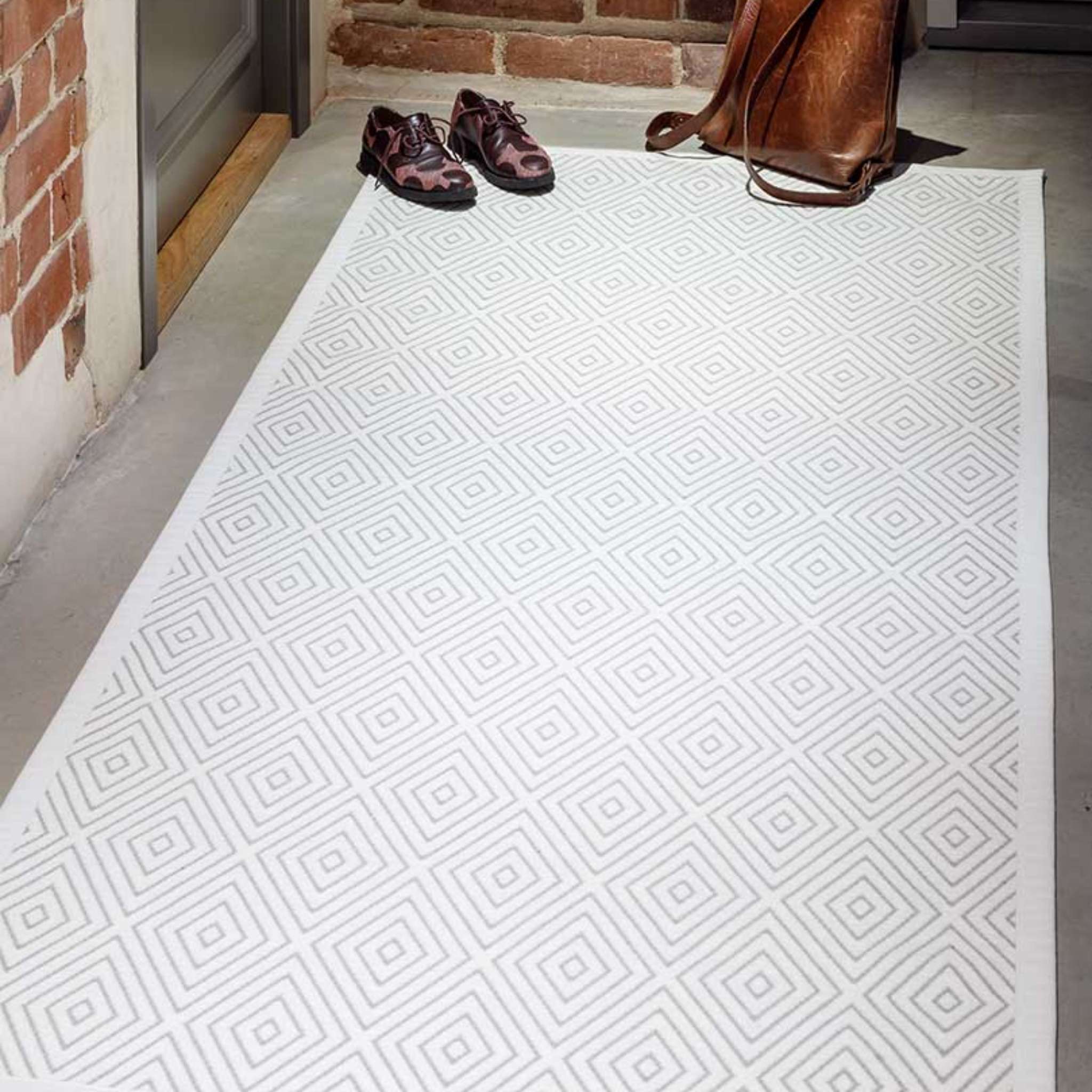 Narma KUNINGA double-sided Cotton rug Roll - White