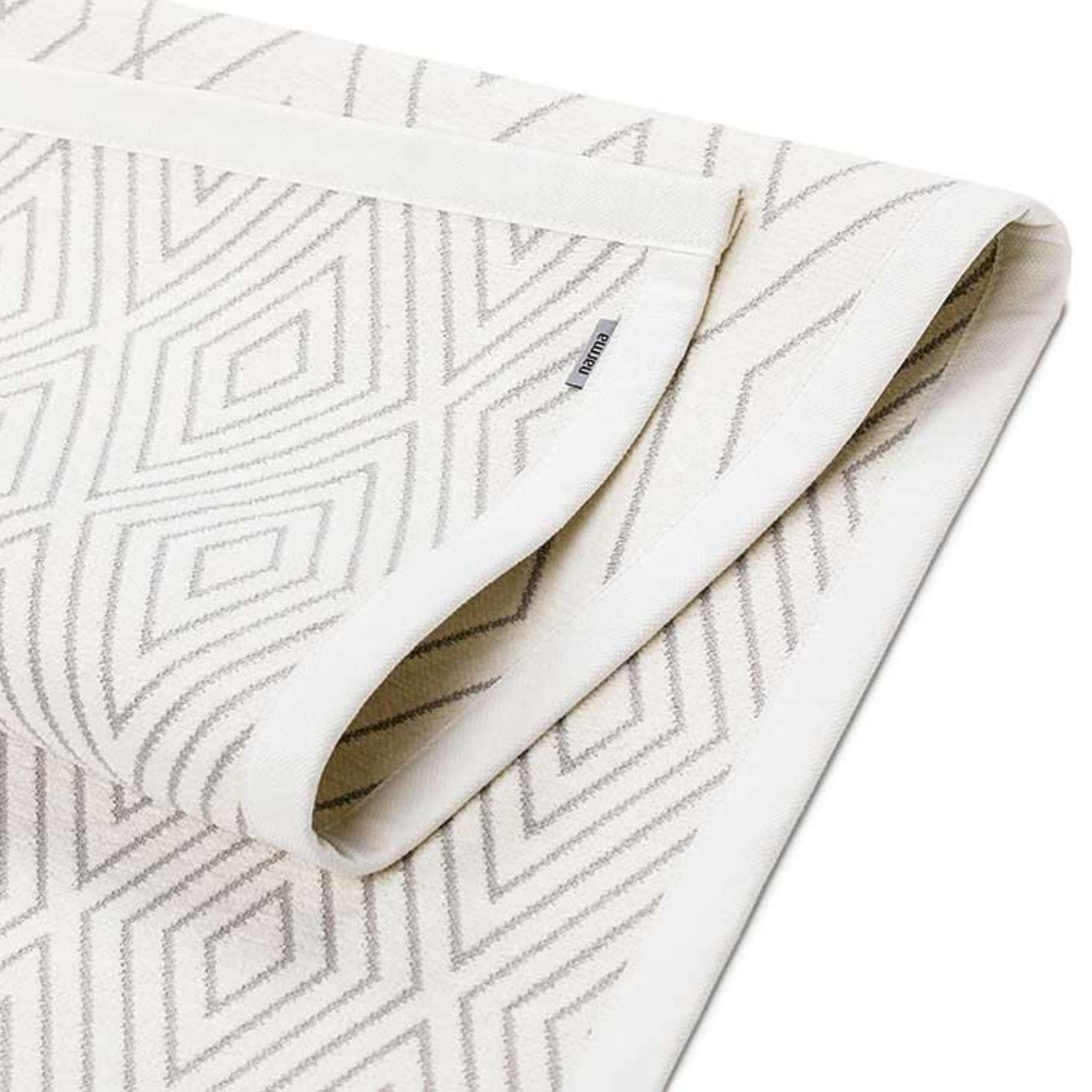 Narma KUNINGA double-sided Cotton rug Roll - White