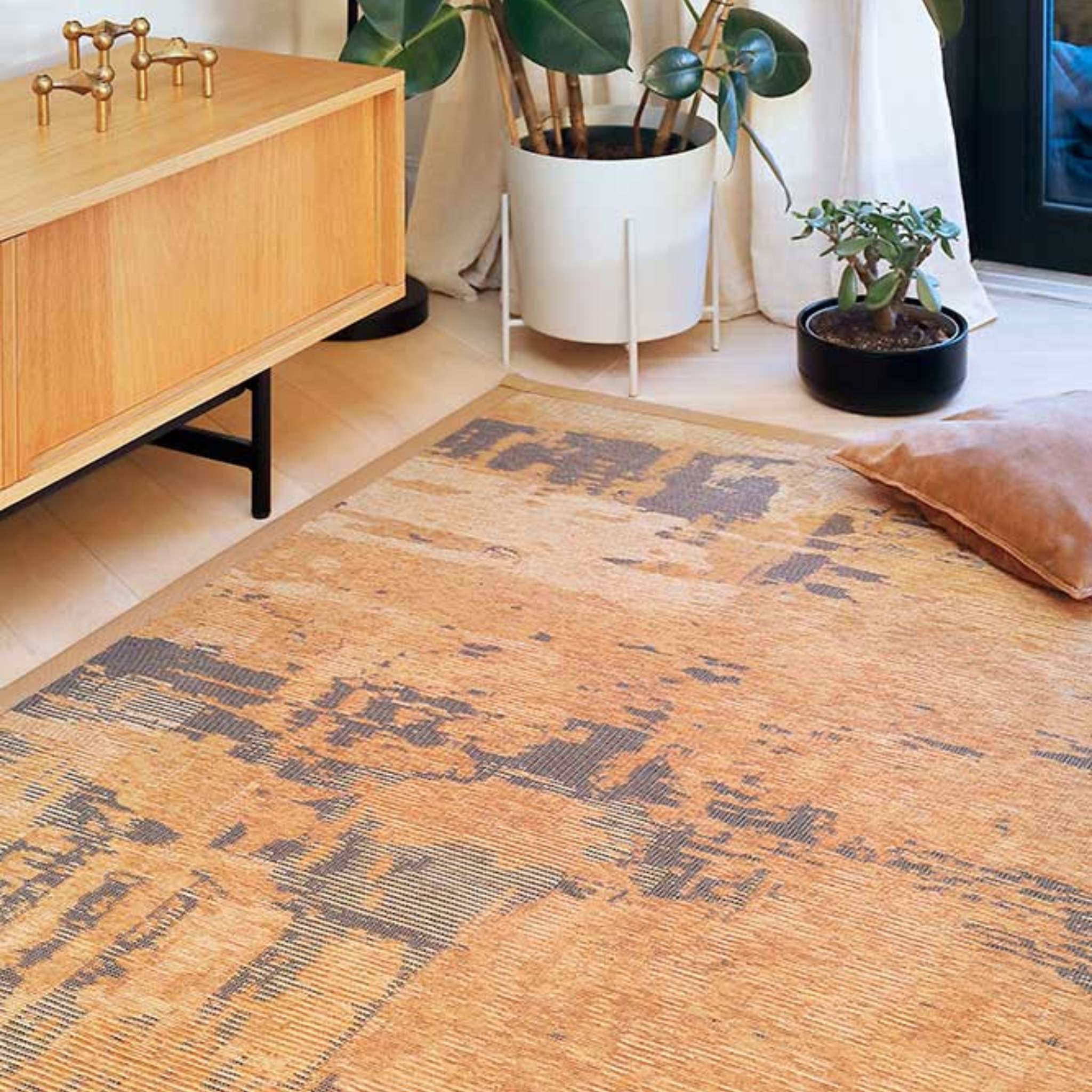 Narma NEDREMA double-sided Cotton rug - Gold