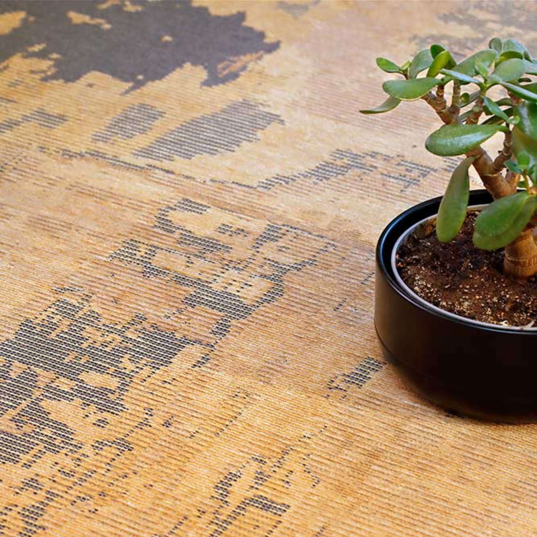 Narma NEDREMA double-sided Cotton rug - Gold