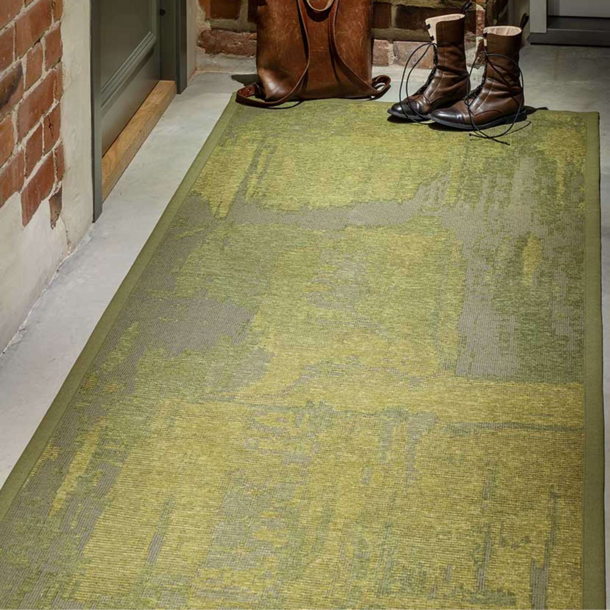 Narma NEDREMA double-sided Cotton rug - Olive