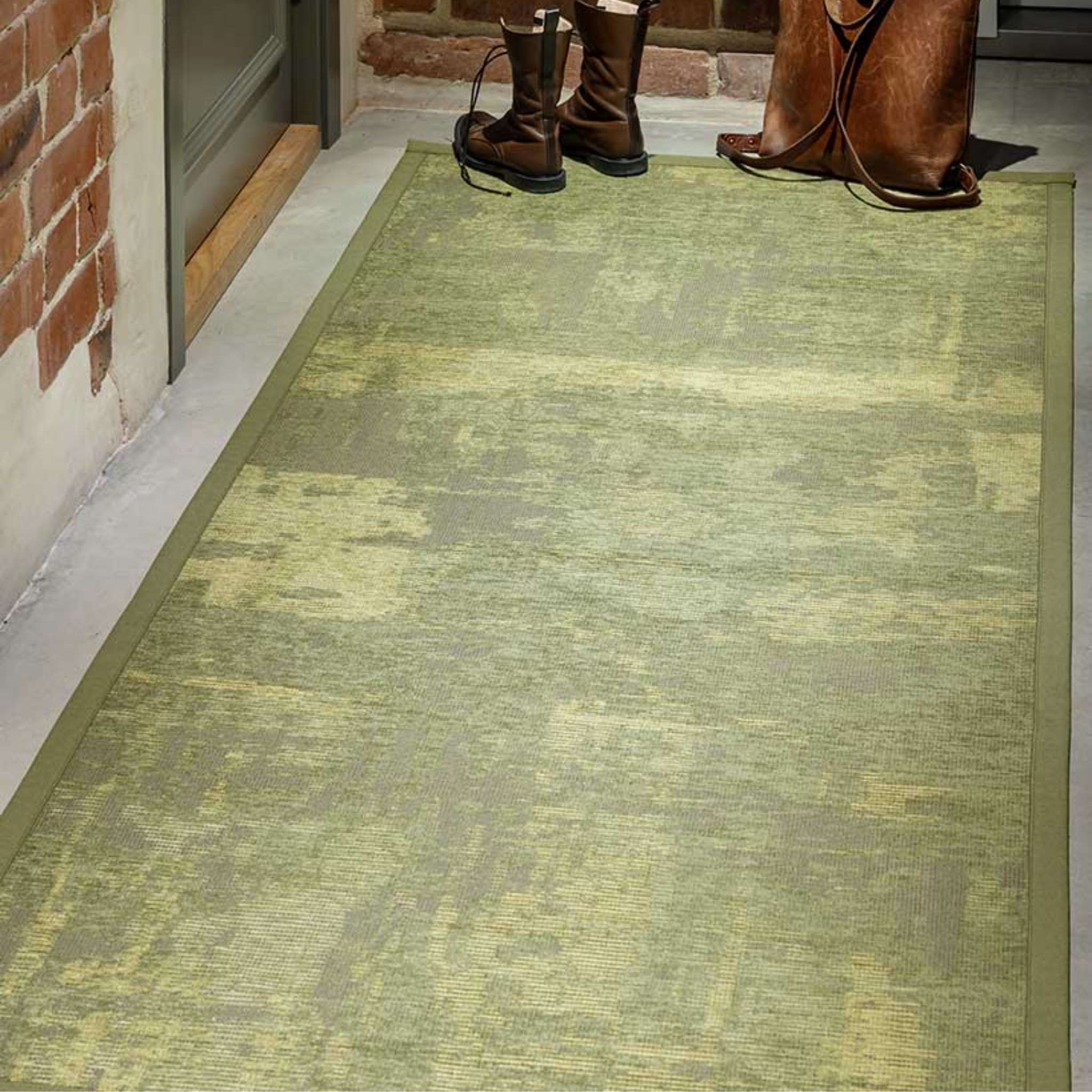 Narma NEDREMA double-sided Cotton rug - Olive