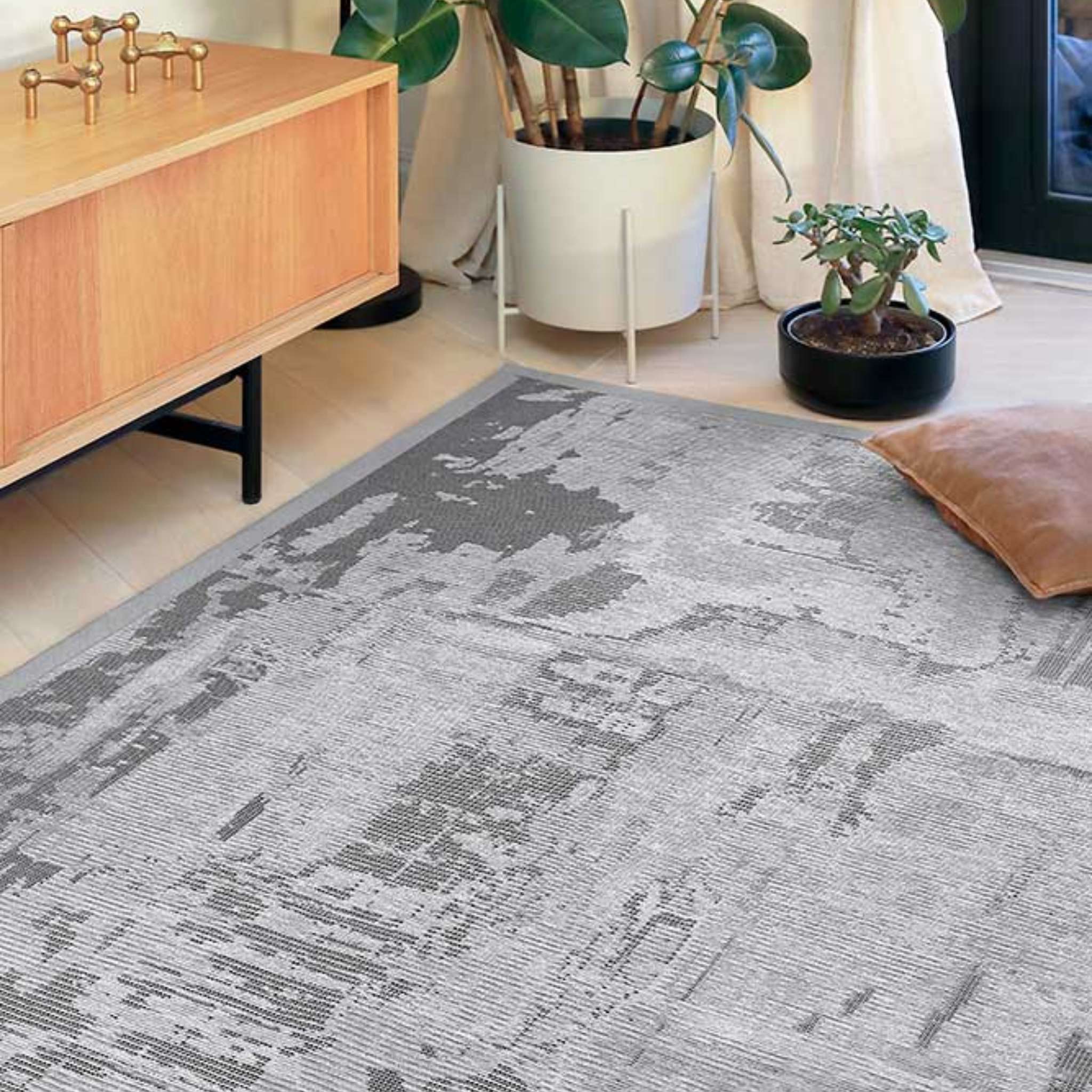 Narma NEDREMA double-sided Cotton rug Roll - Silver