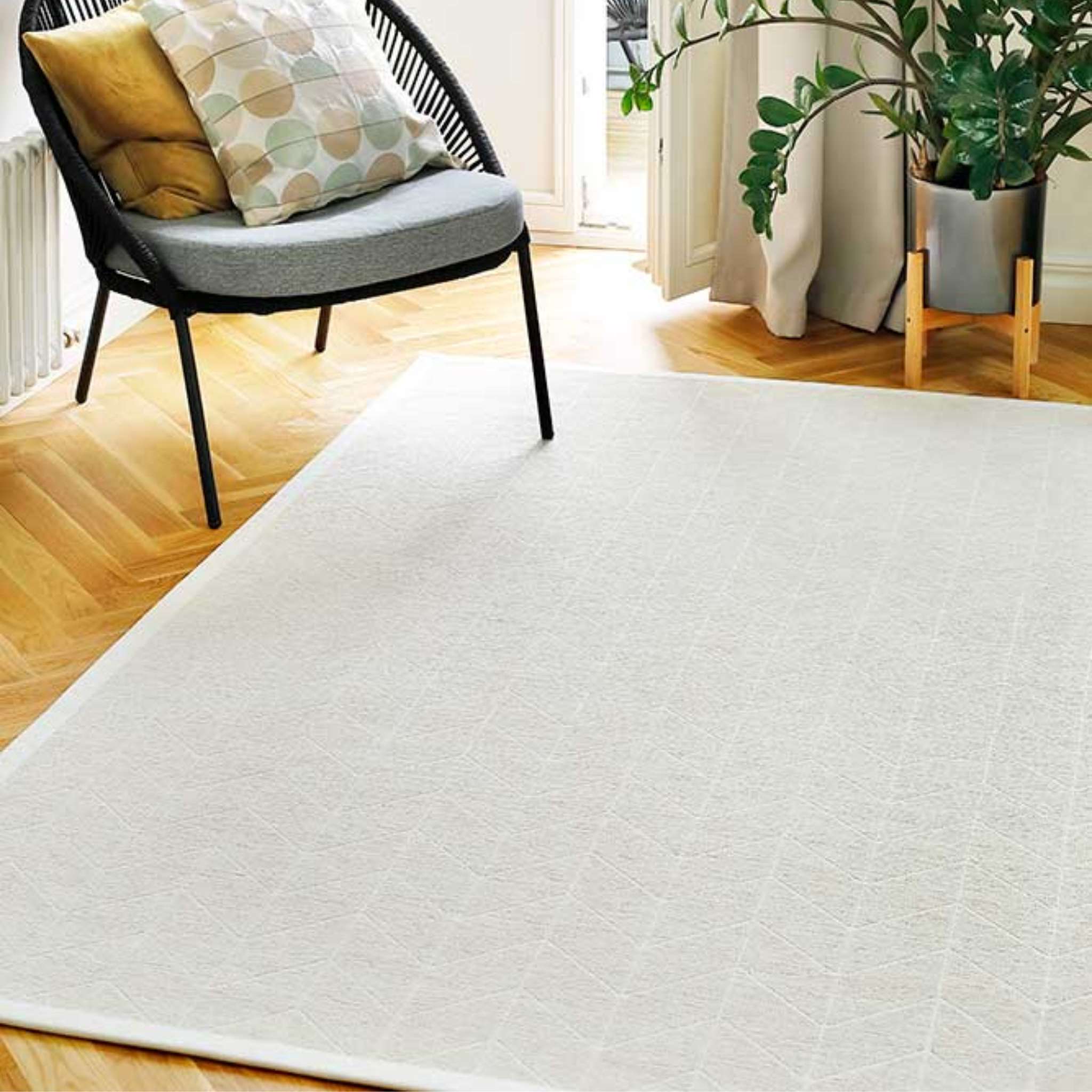 Narma TALI double-sided Cotton rug Roll - White