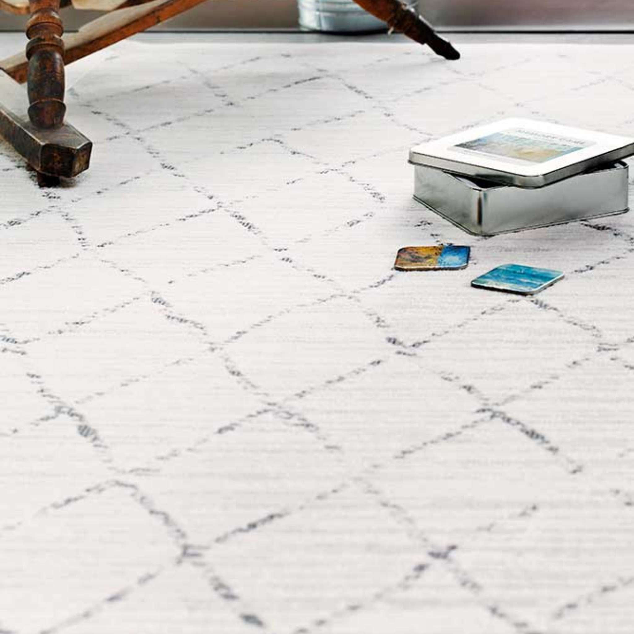 Narma VOOSE double-sided Cotton rug Roll - White