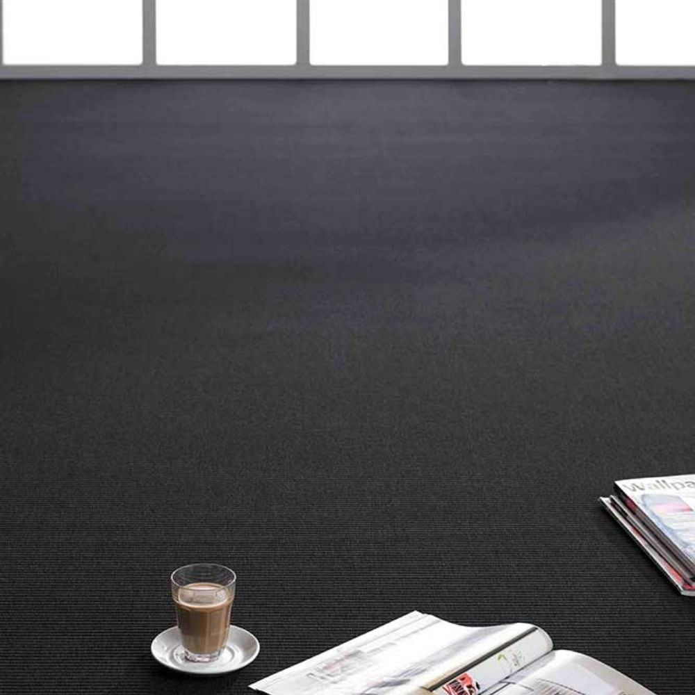 Narma CREDO Sileäksi kudottu matto, omalla mitalla - musta