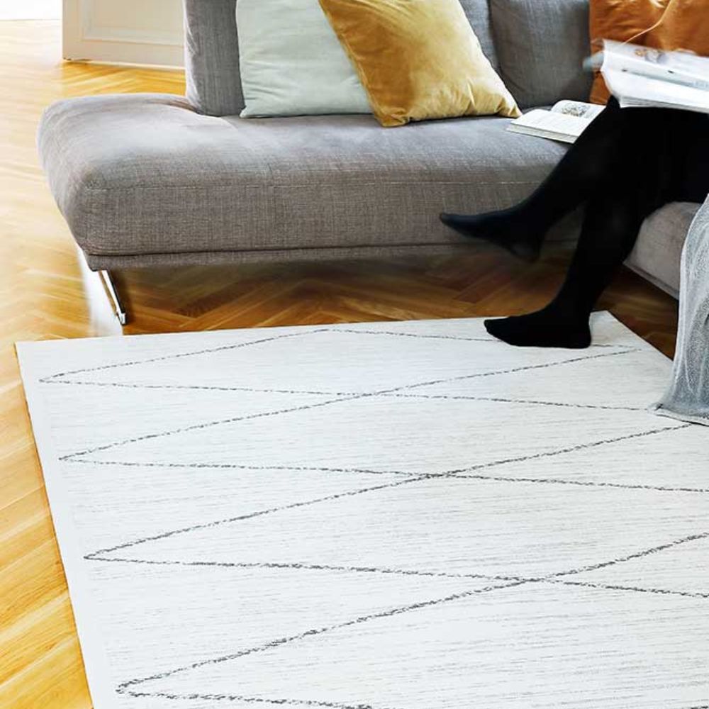 Narma KAURI kaksipuolinen puuvillamatto - valkoinen