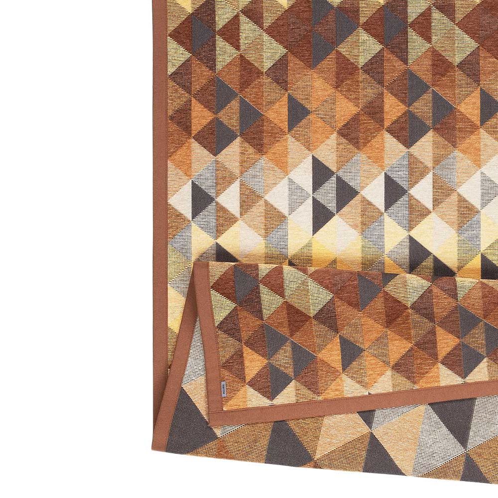 Narma KIVA kaksipuolinen puuvillamatto - beige/tummanruskea