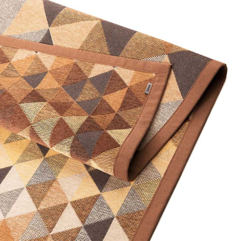 Narma KIVA kaksipuolinen puuvillamatto - beige/tummanruskea