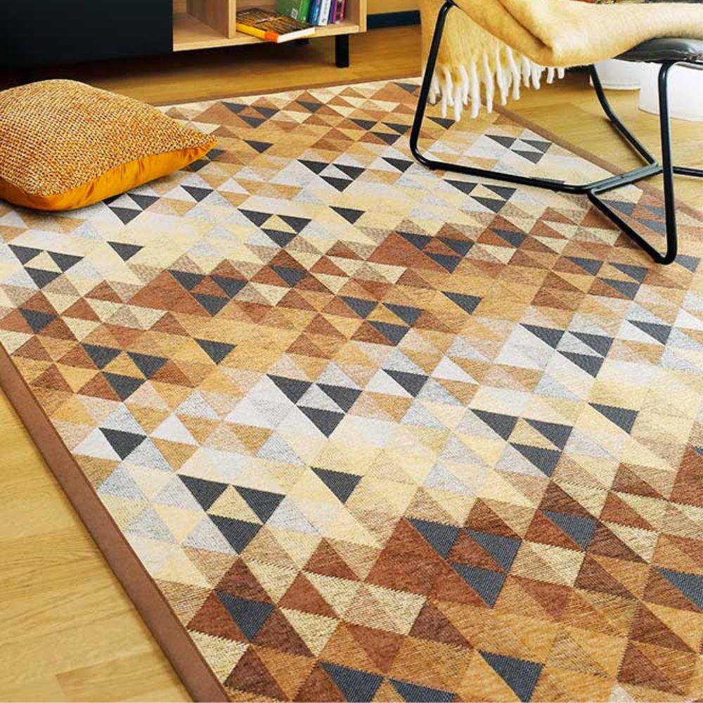 Narma KIVA kaksipuolinen puuvillamatto - beige/tummanruskea