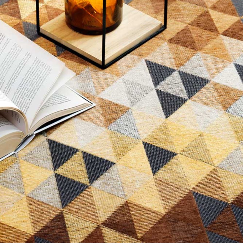 Narma KIVA kaksipuolinen puuvillamatto - beige/tummanruskea