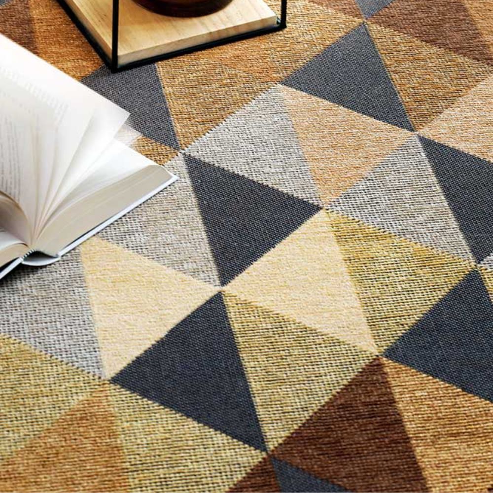 Narma KIVA kaksipuolinen puuvillamatto - beige/tummanruskea