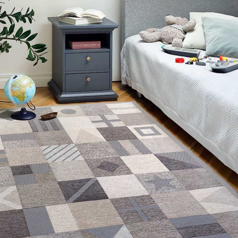 Narma LAEVA kaksipuolinen puuvillamatto - beige