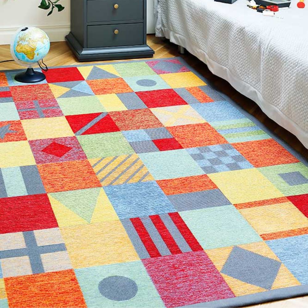 Narma LAEVA kaksipuolinen puuvillamatto - värikäs