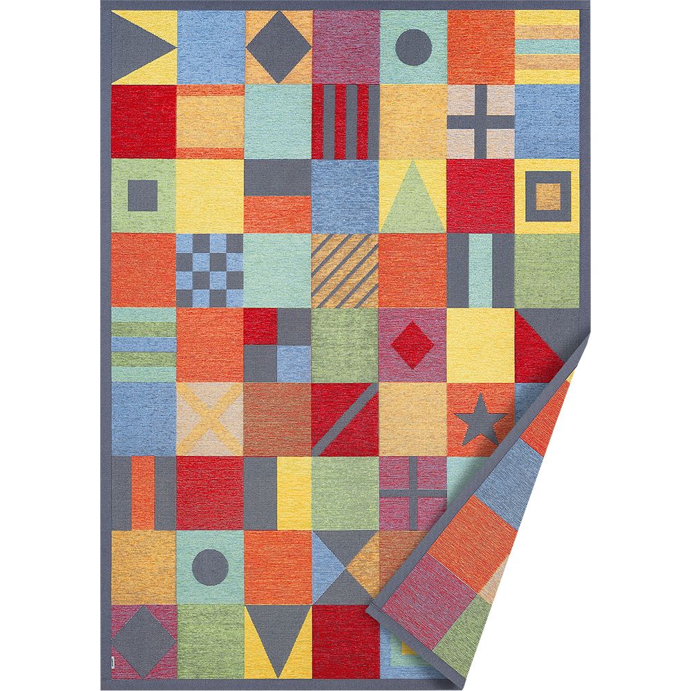 Narma LAEVA kaksipuolinen puuvillamatto - värikäs