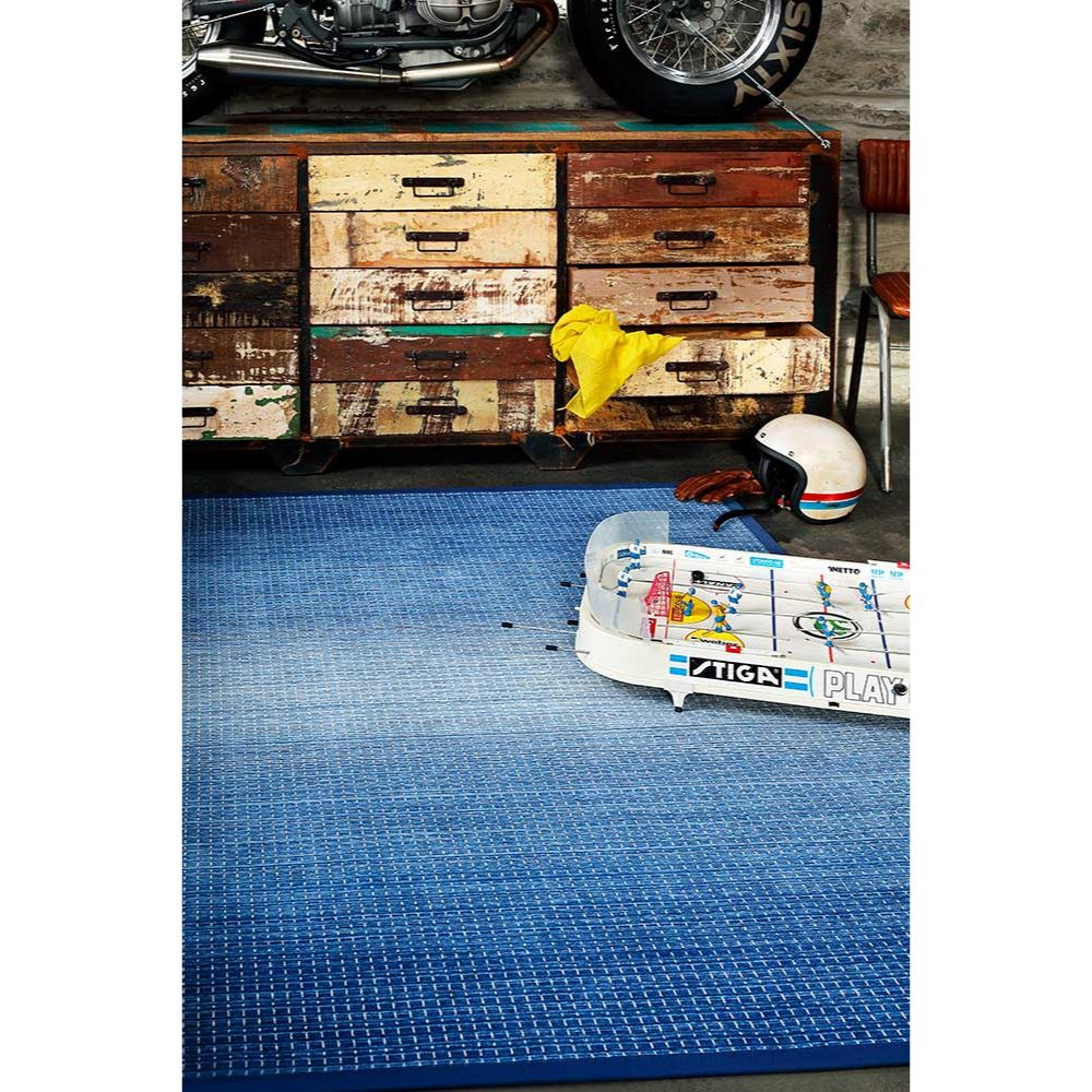 Narma MOKA kaksipuolinen puuvillamatto - sininen