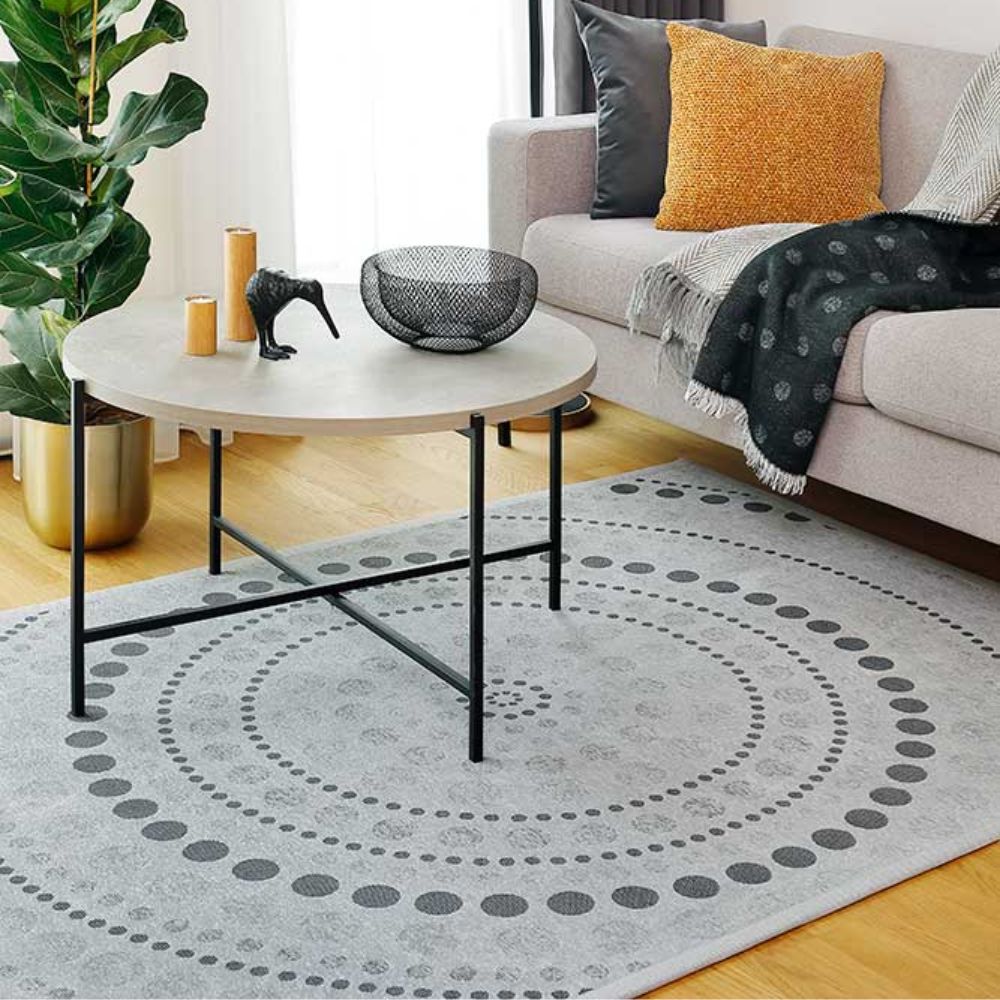 Narma OOLA kaksipuolinen puuvillamatto - hopea