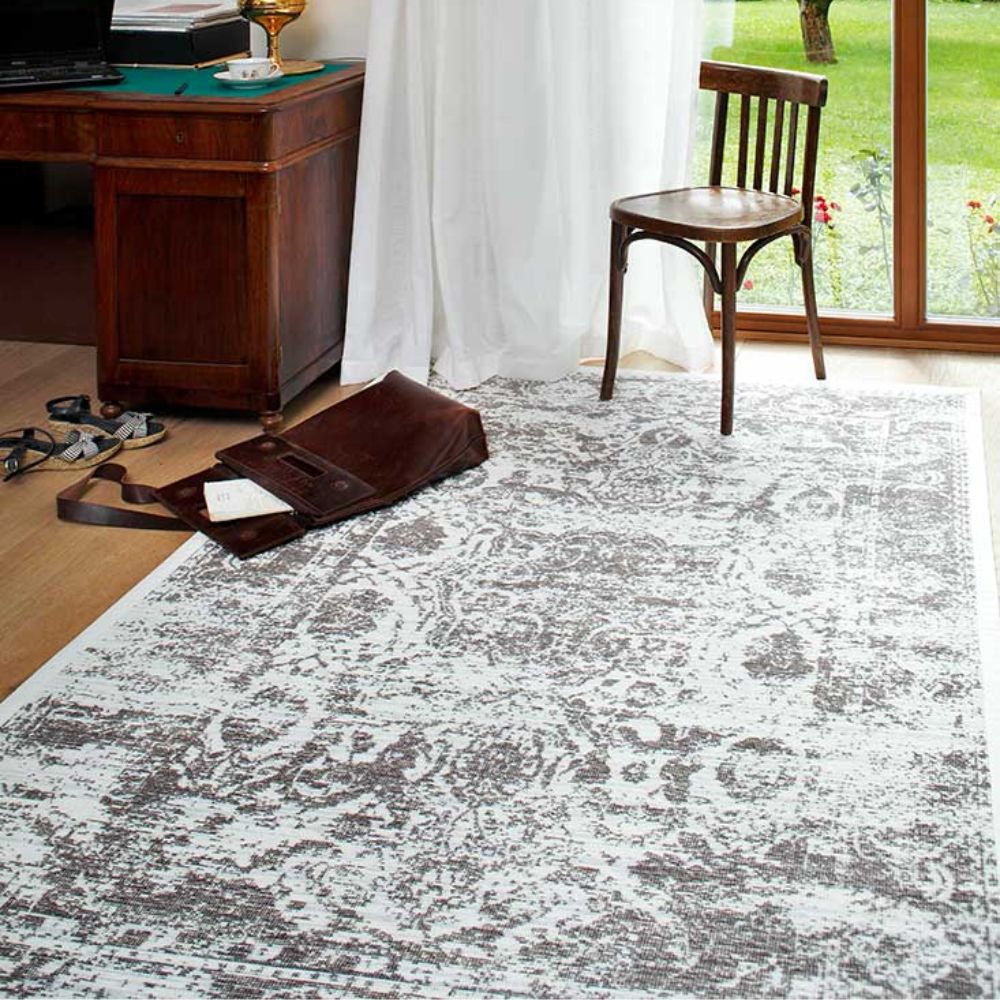 Narma PALMSE kaksipuolinen puuvillamatto - valkoinen