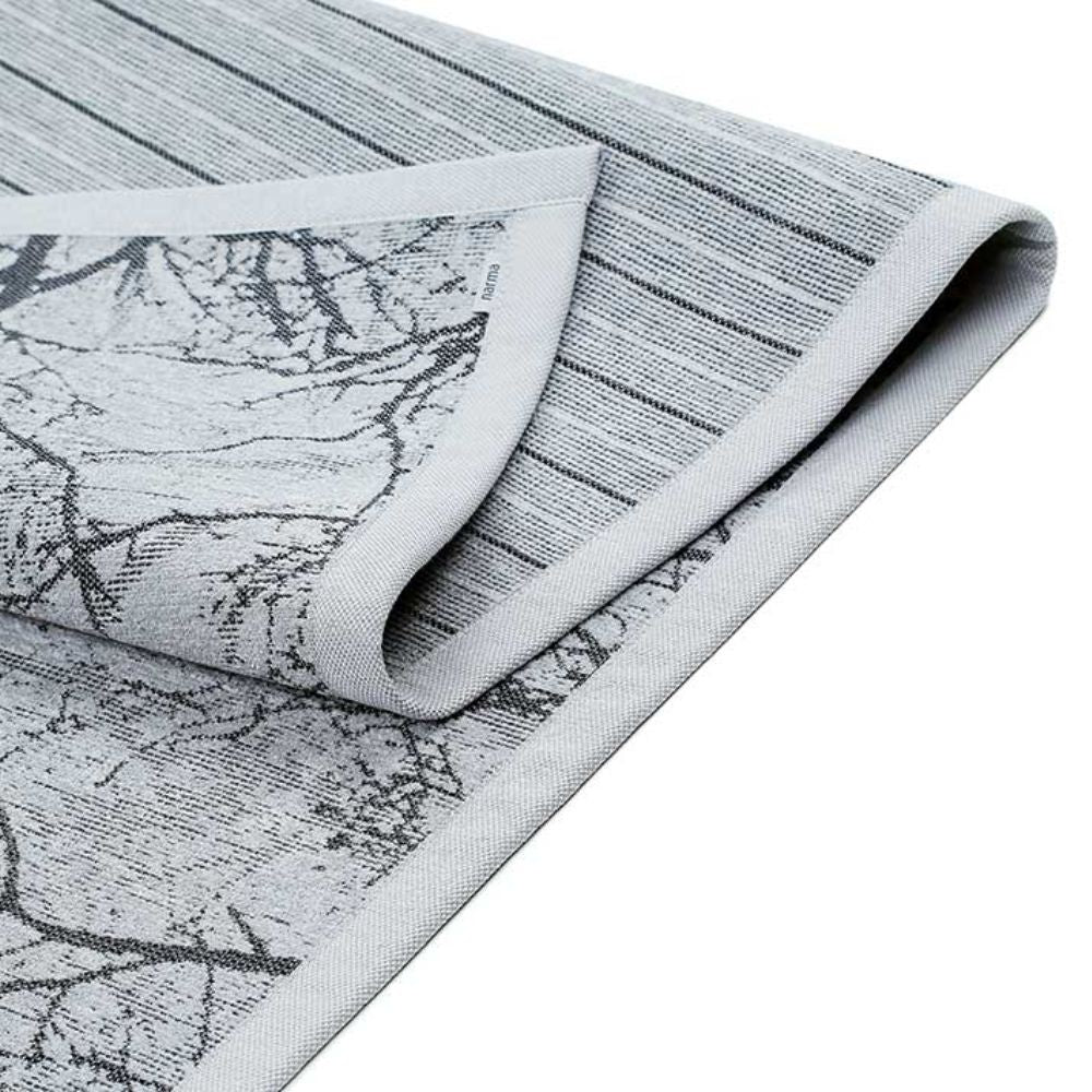 Narma PUISE double-sided Cotton rug - silver