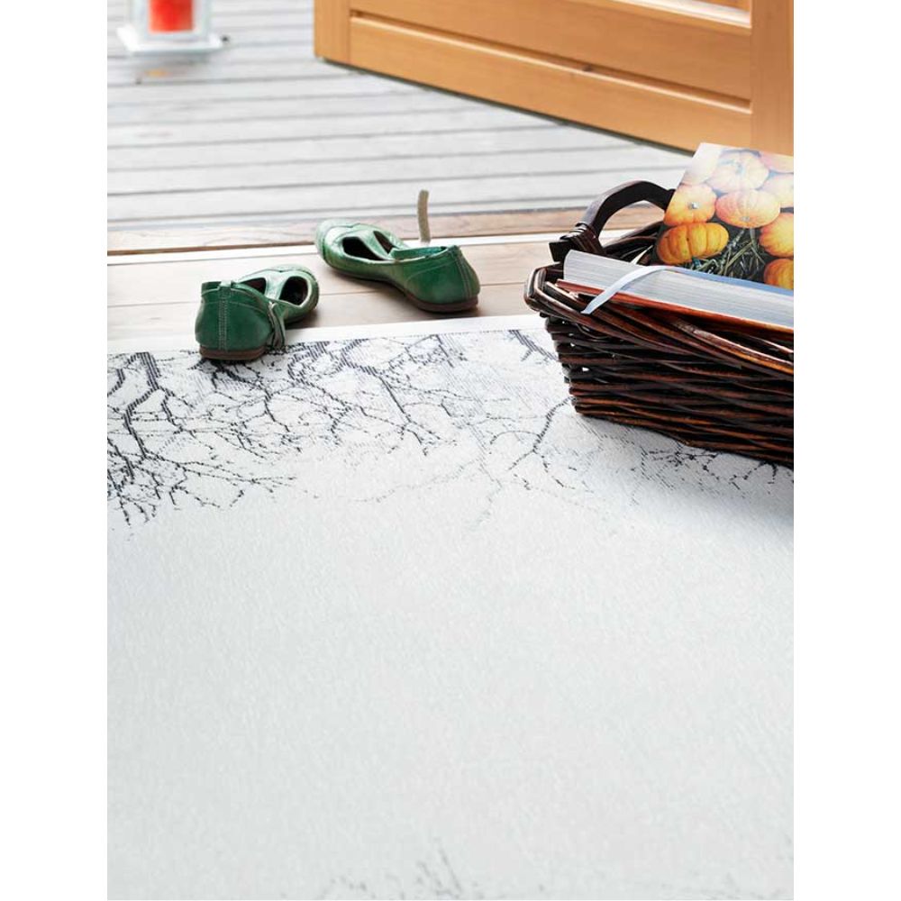 Narma PUISE double-sided Cotton rug - white