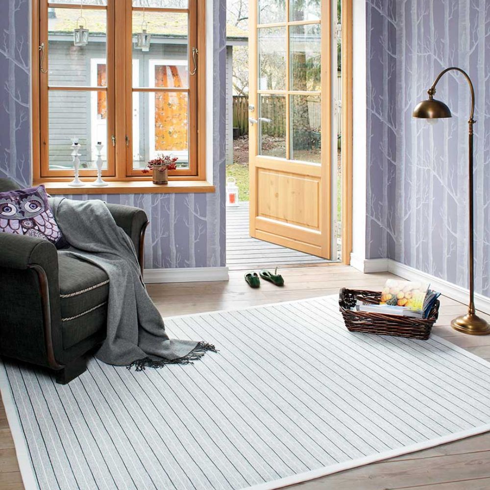 Narma PUISE double-sided Cotton rug - white