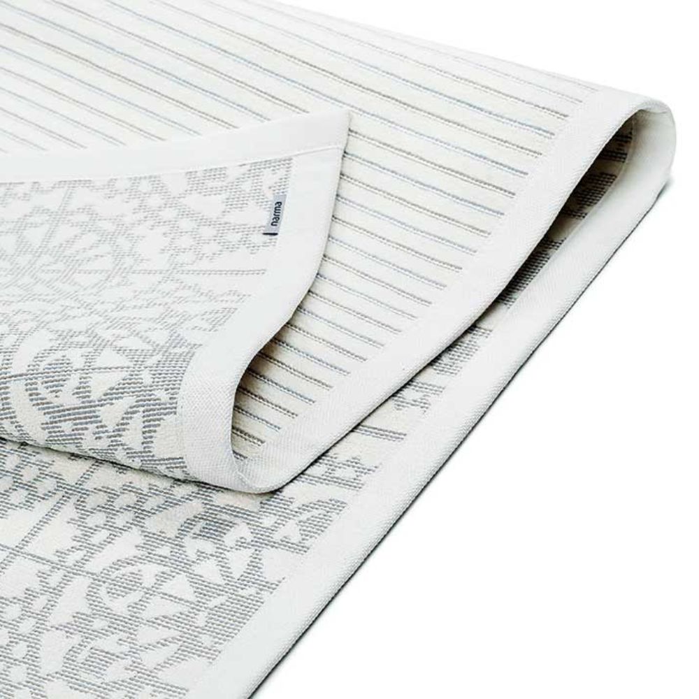 Narma RAADI kaksipuolinen puuvillamatto - valkoinen