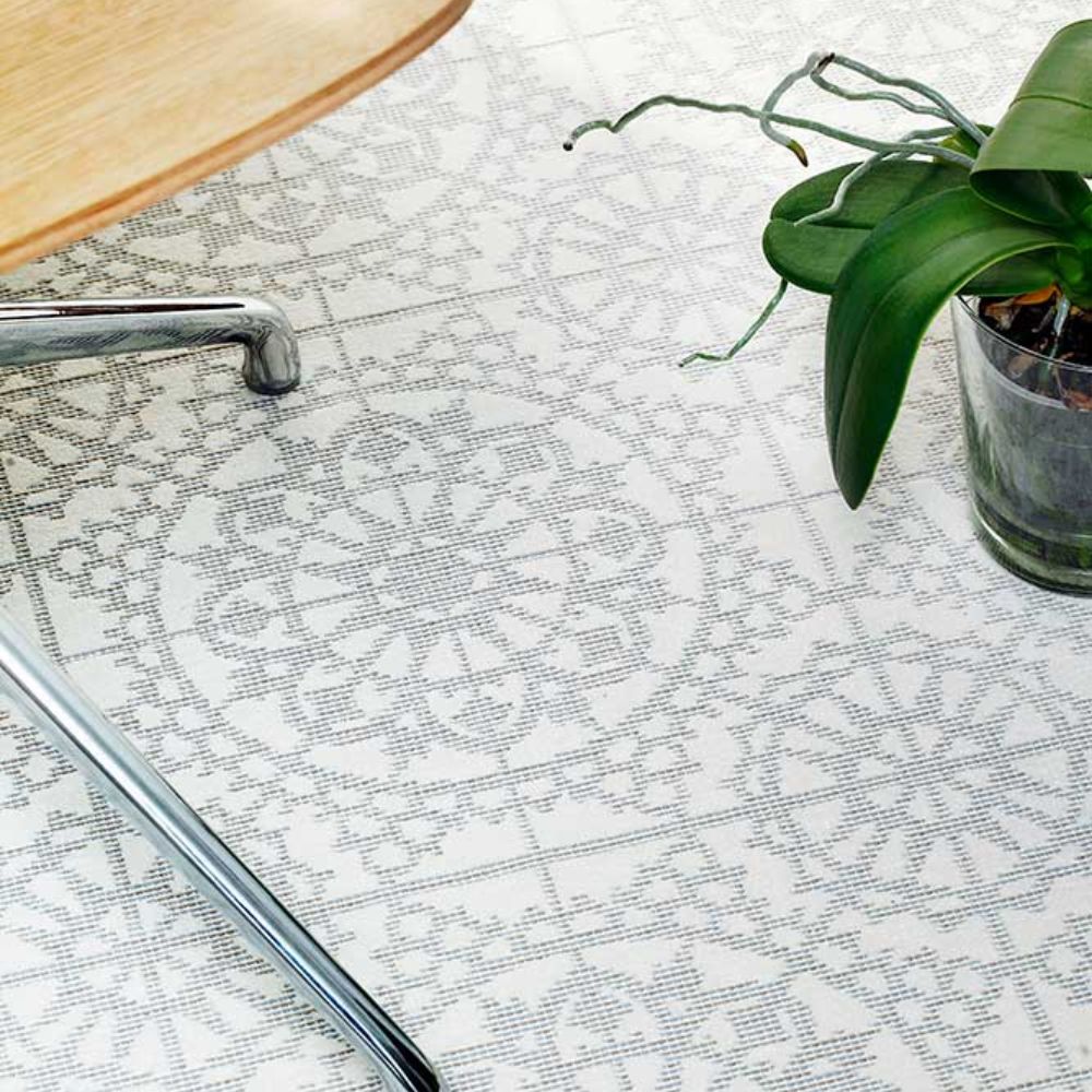 Narma RAADI kaksipuolinen puuvillamatto - valkoinen