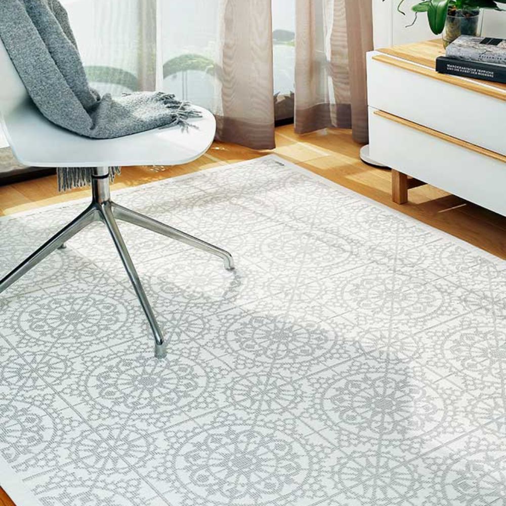 Narma RAADI kaksipuolinen puuvillamatto - valkoinen