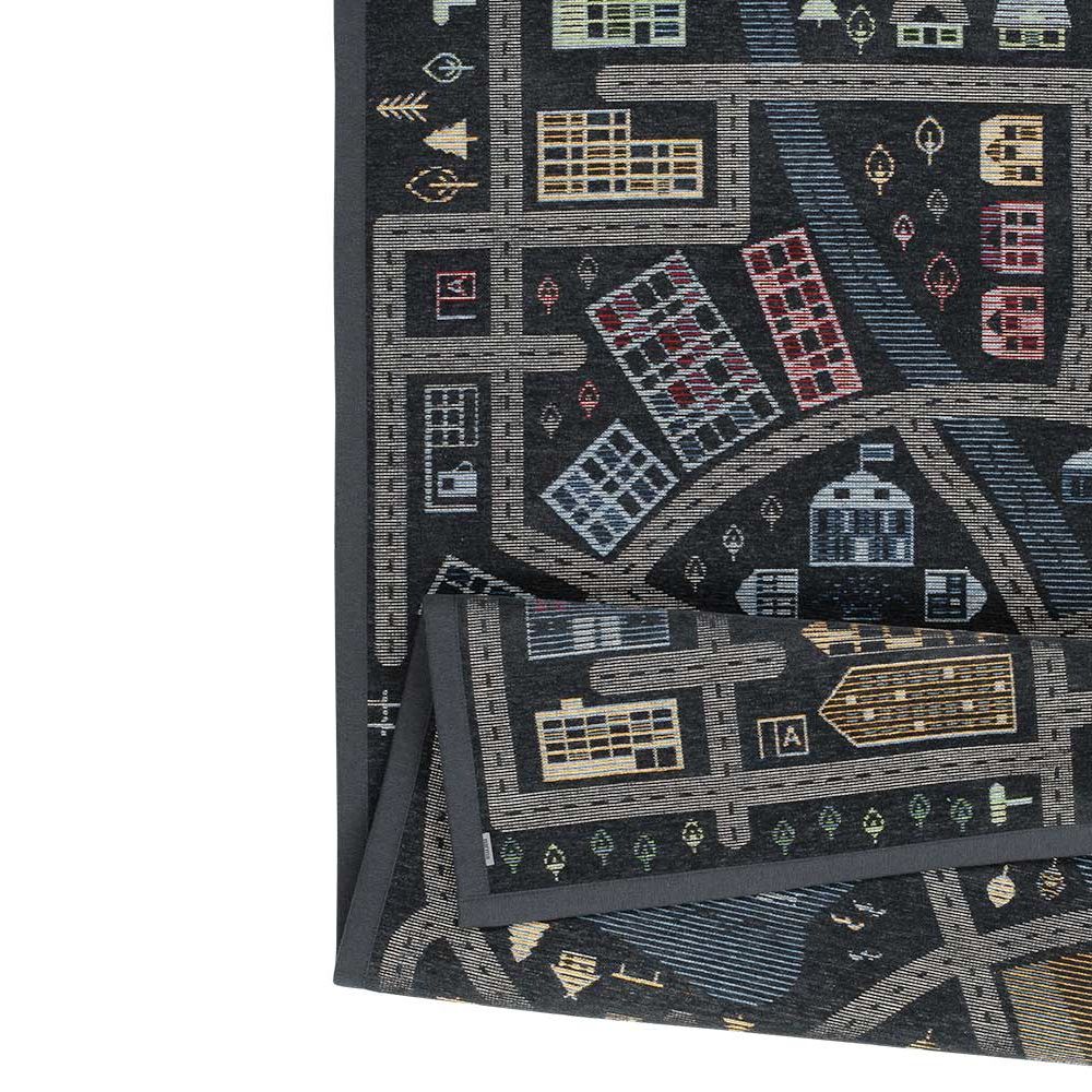 Narma ÜLEJÕE kaksipuolinen puuvillamatto - tummanharmaa