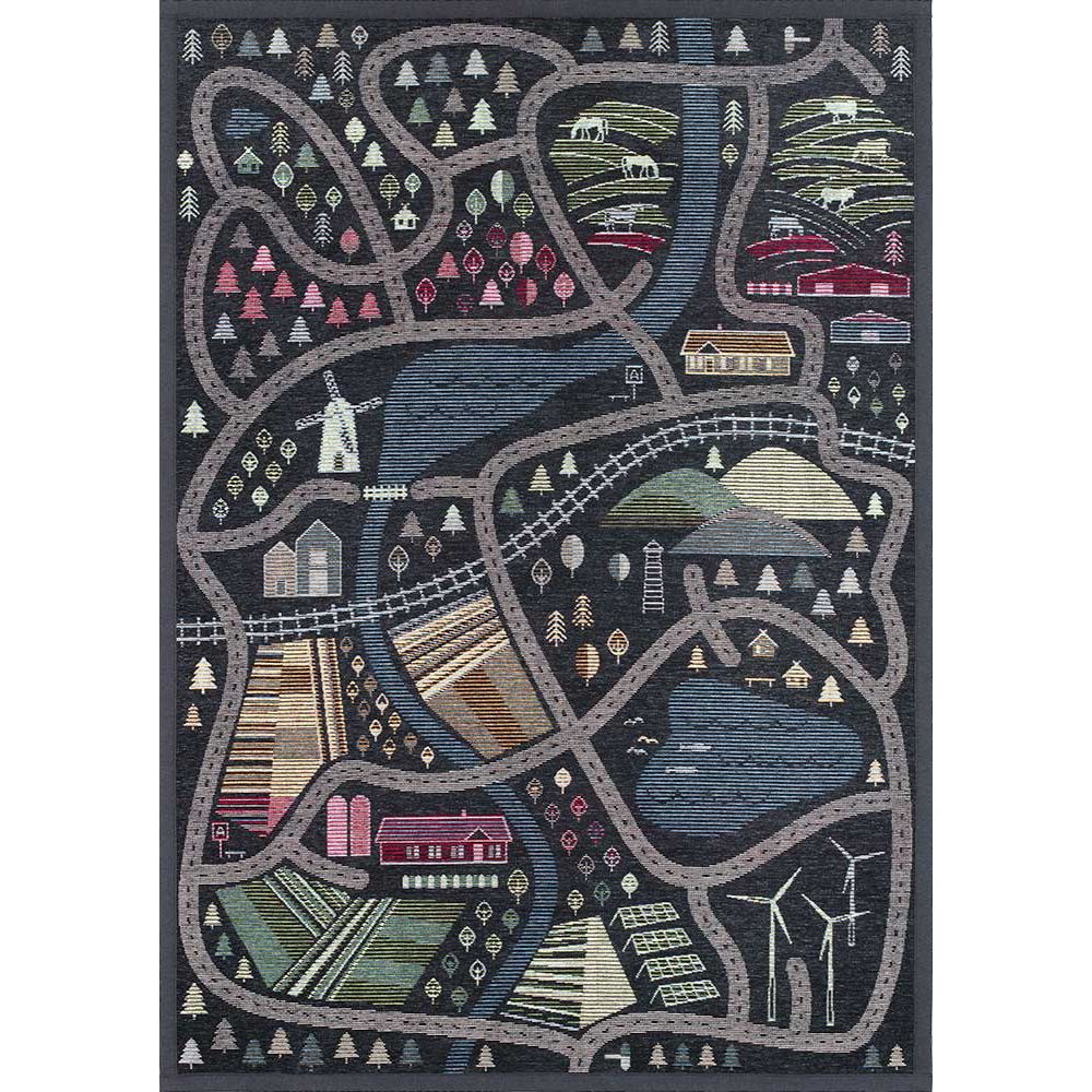 Narma ÜLEJÕE kaksipuolinen puuvillamatto - tummanharmaa