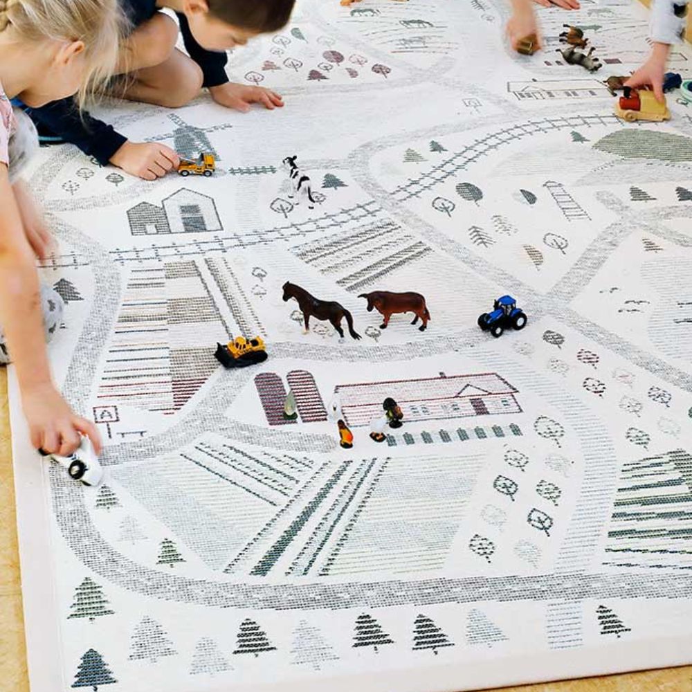 Narma ÜLEJÕE kaksipuolinen puuvillamatto - valkoinen