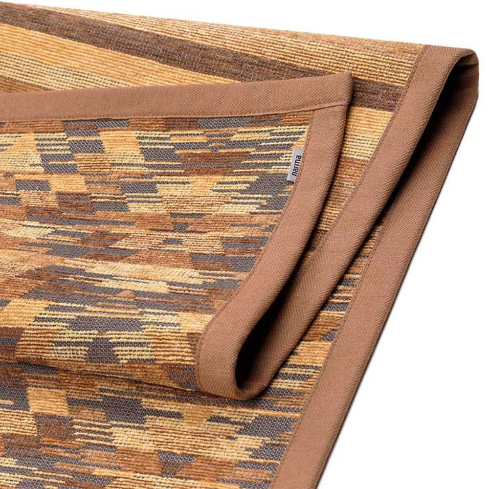 Narma VERGI kaksipuolinen puuvillamatto - beige/tummanruskea