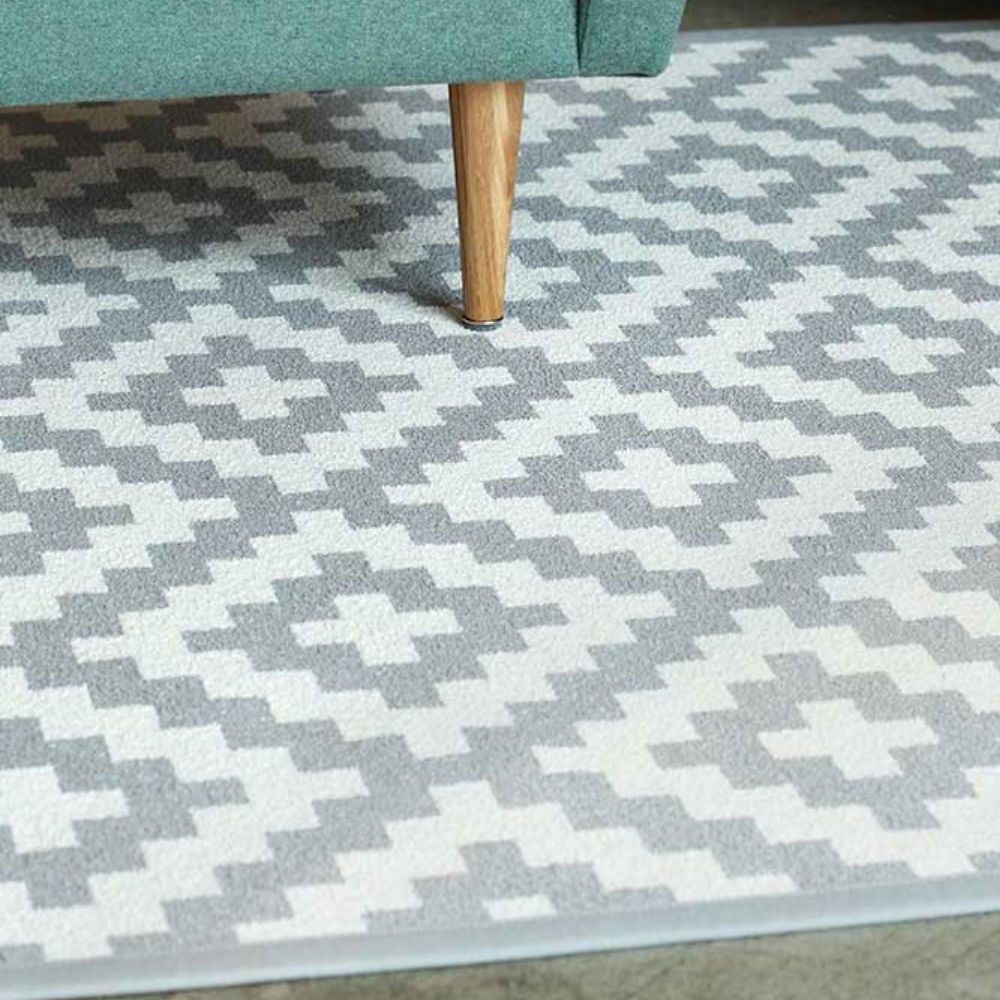 Narma VIKI kaksipuolinen puuvillamatto - hopea