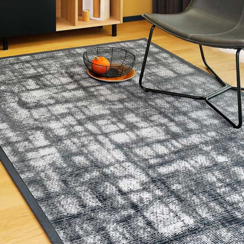 Narma VIRVE kaksipuolinen puuvillamatto - tummanharmaa