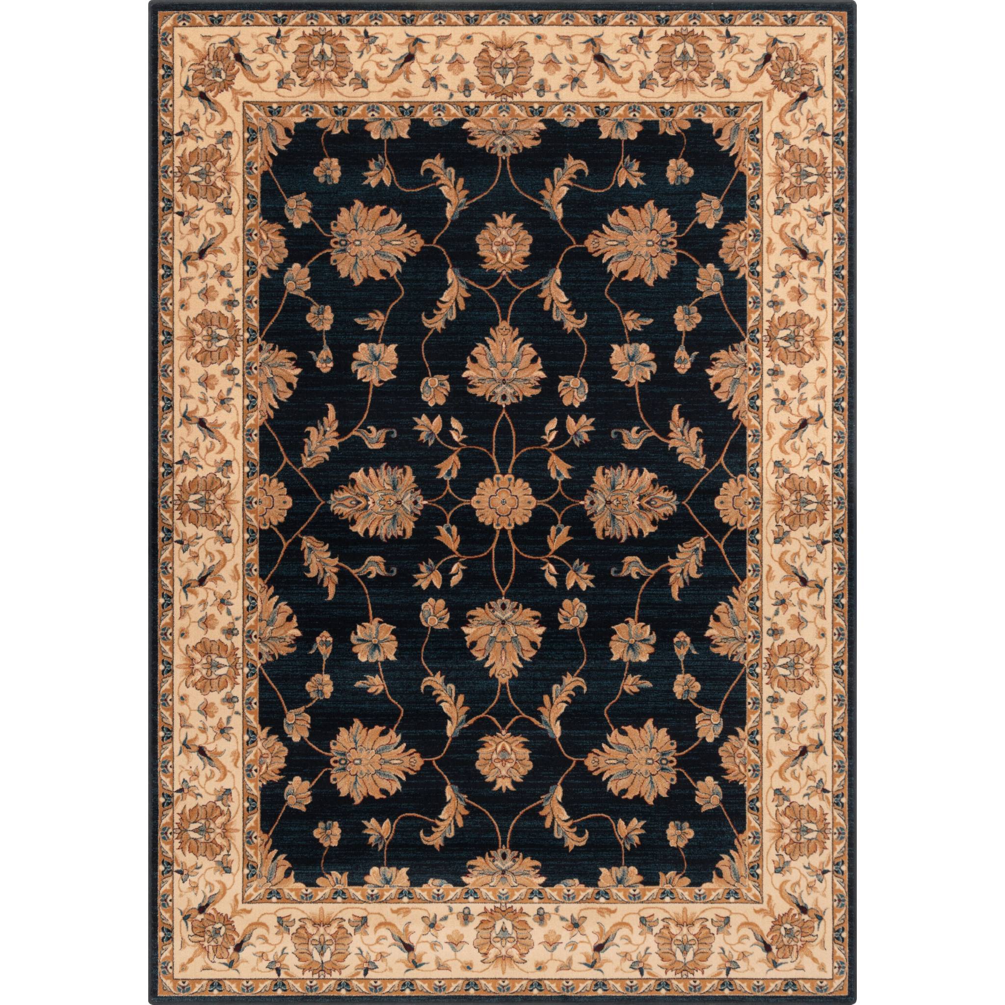 Nereo Oriental Wool Rug – Navy