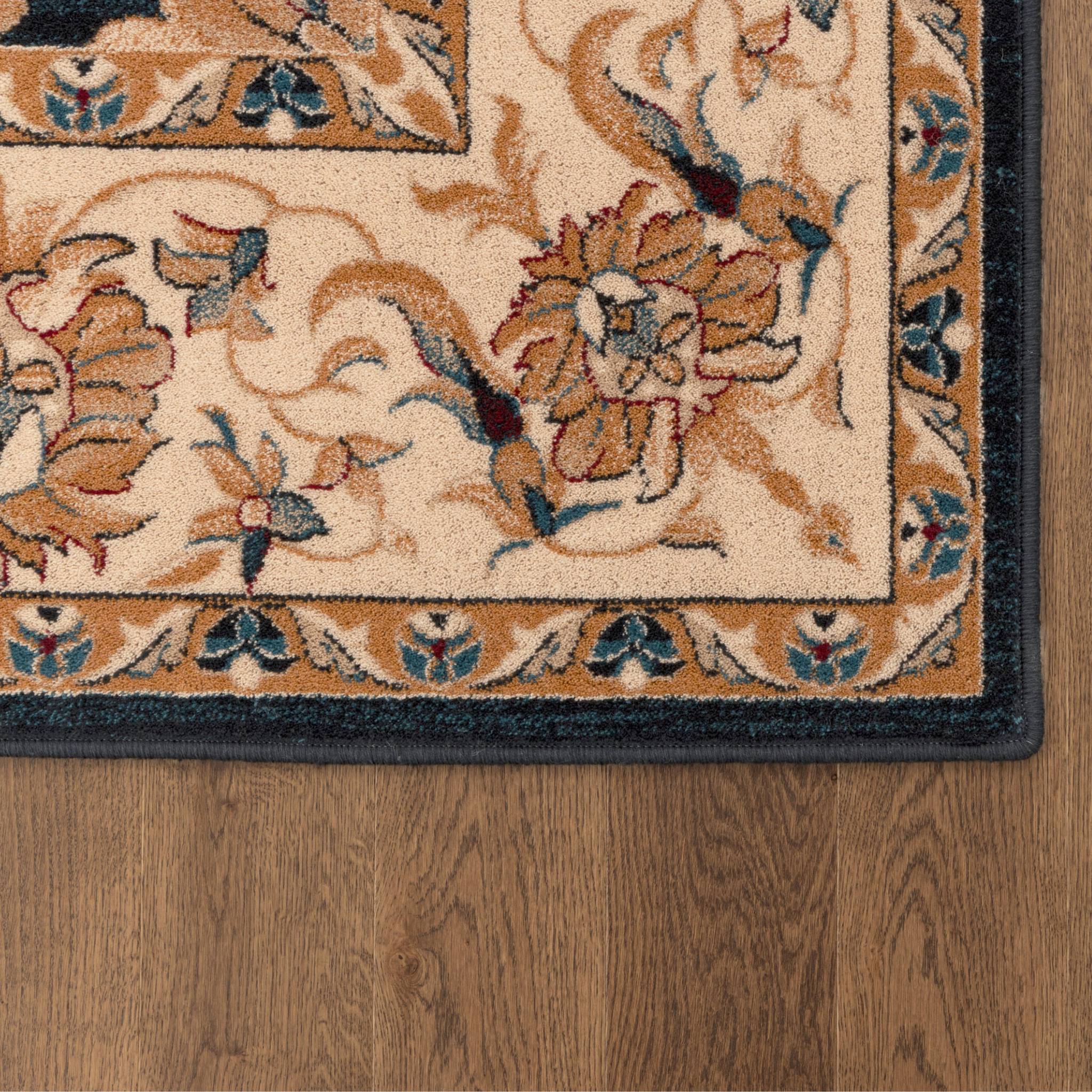 Nereo Oriental Wool Rug – Navy