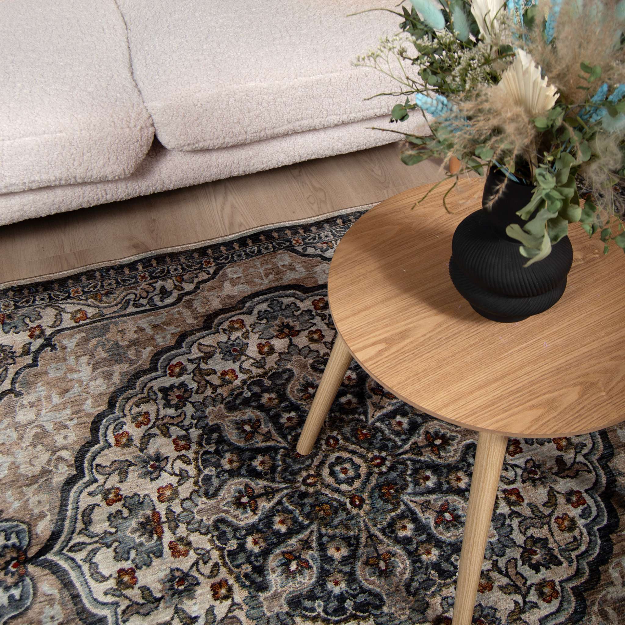 Noda Oriental Rug - blue-beige