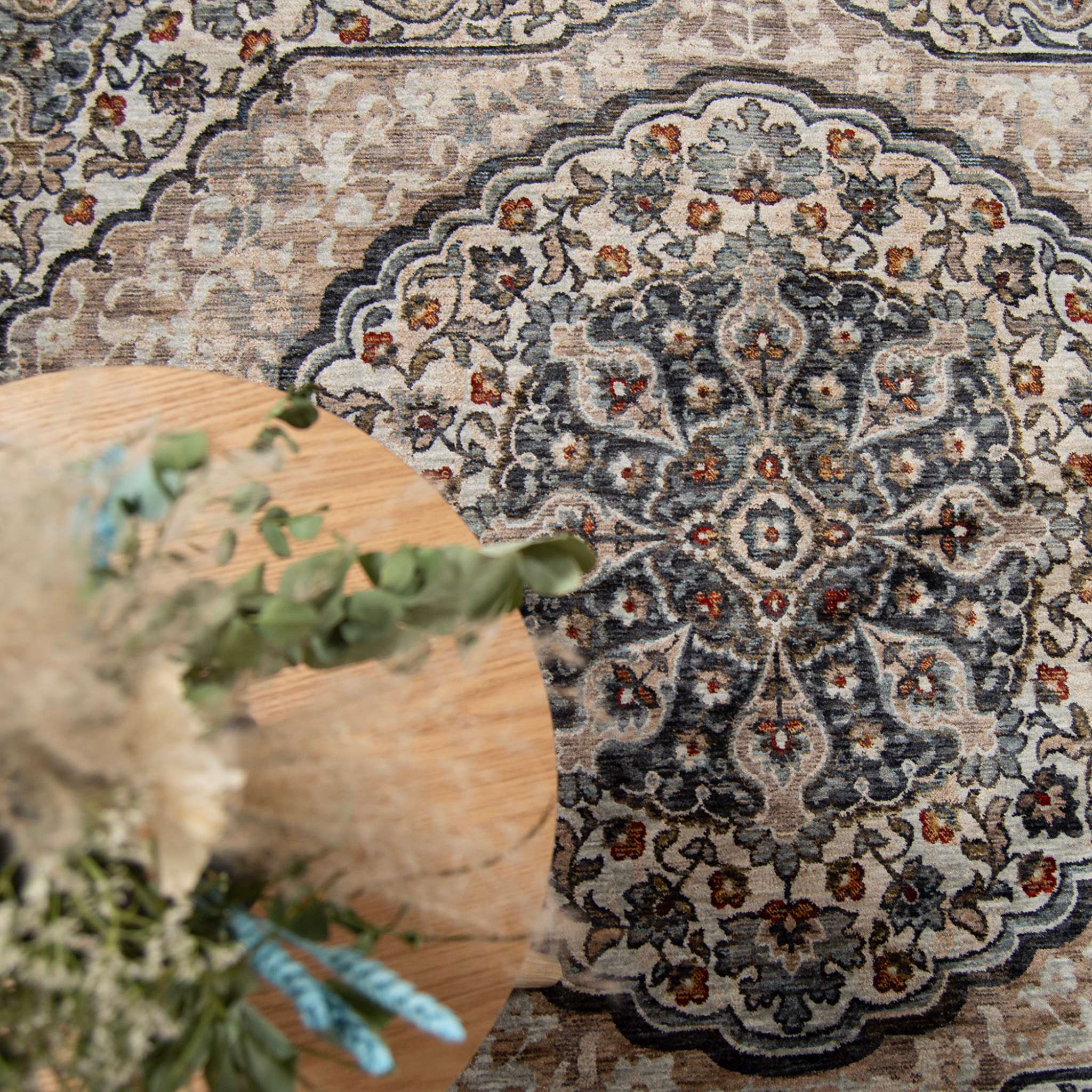 Noda Oriental Rug - blue-beige