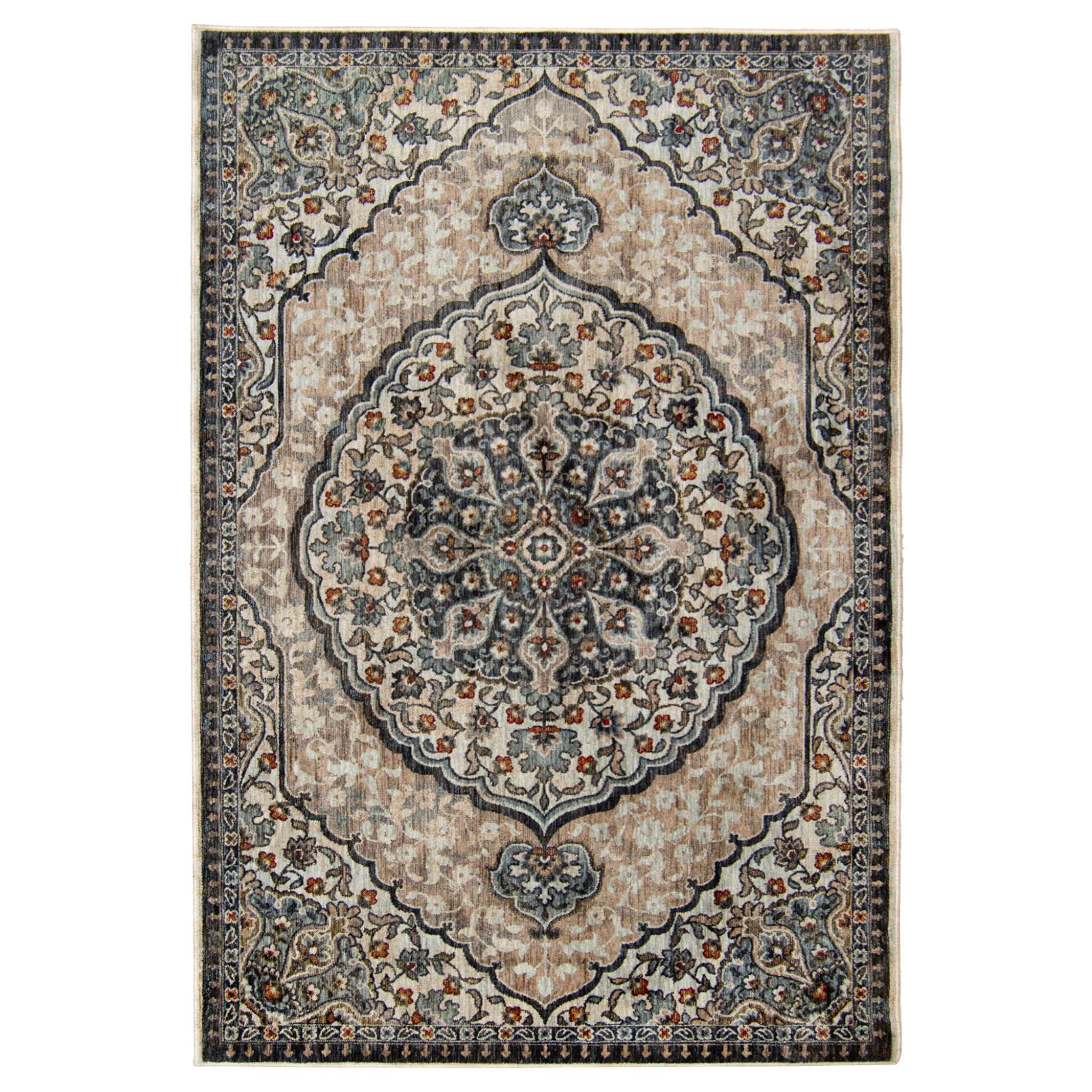 Noda Oriental Rug - blue-beige