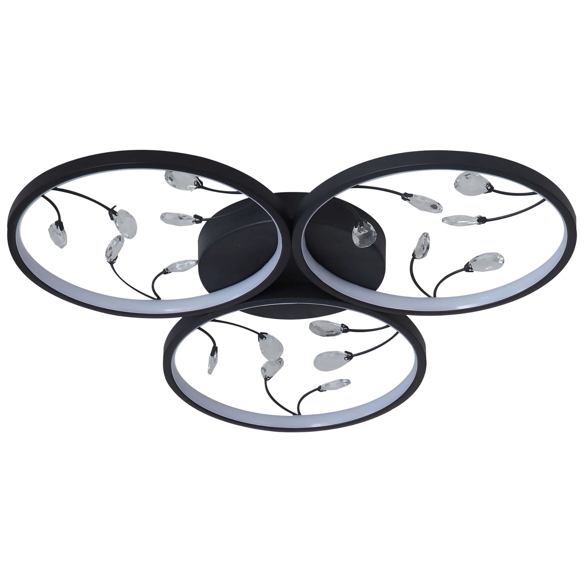 FocusLight Rings LED - Ceiling light - Ø62 cm - 3x10W - CCT 3600lm - Black