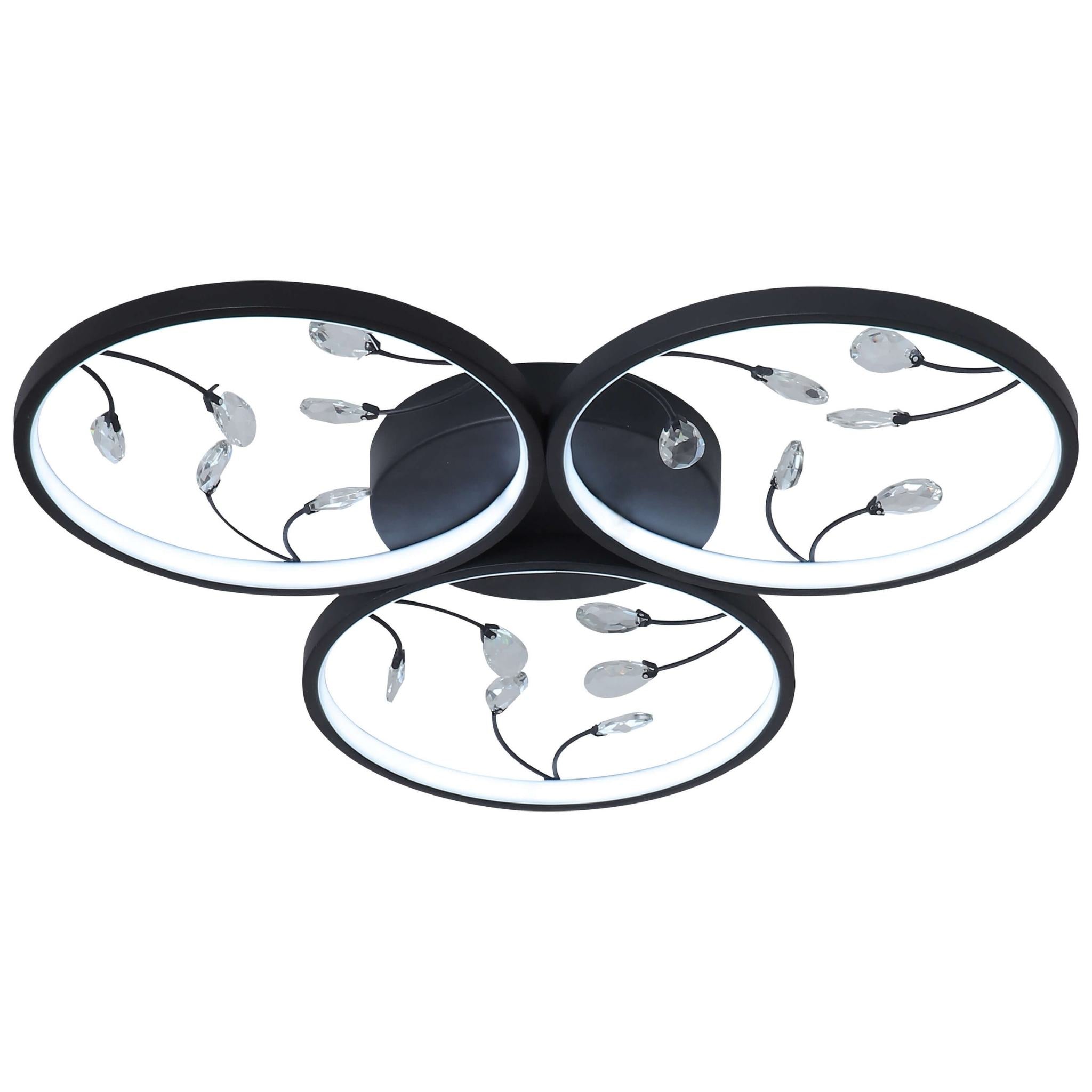 FocusLight Rings LED - Ceiling light - Ø62 cm - 3x10W - CCT 3600lm - Black